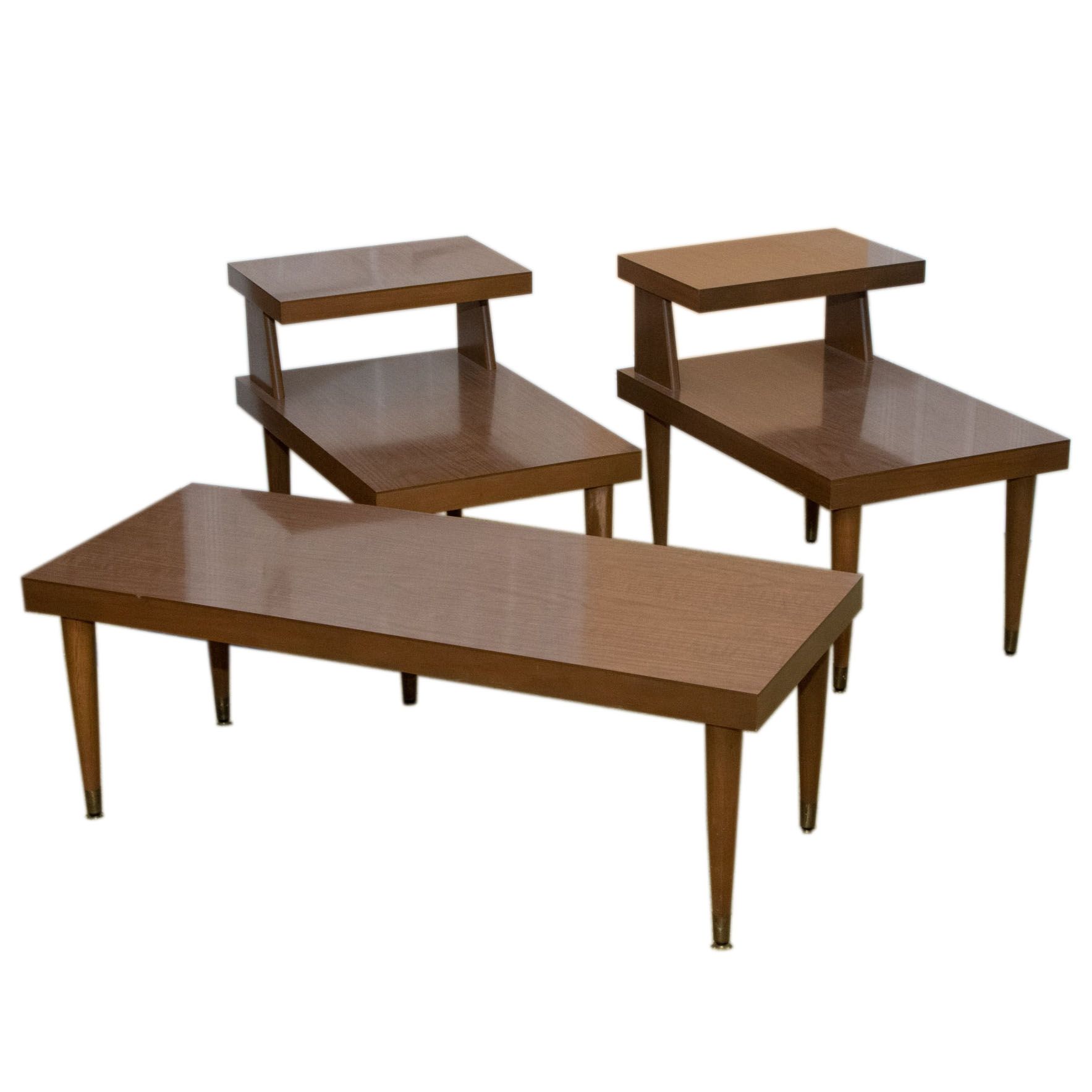Mersman Mid Century Modern Laminate End Tables and Coffee Table