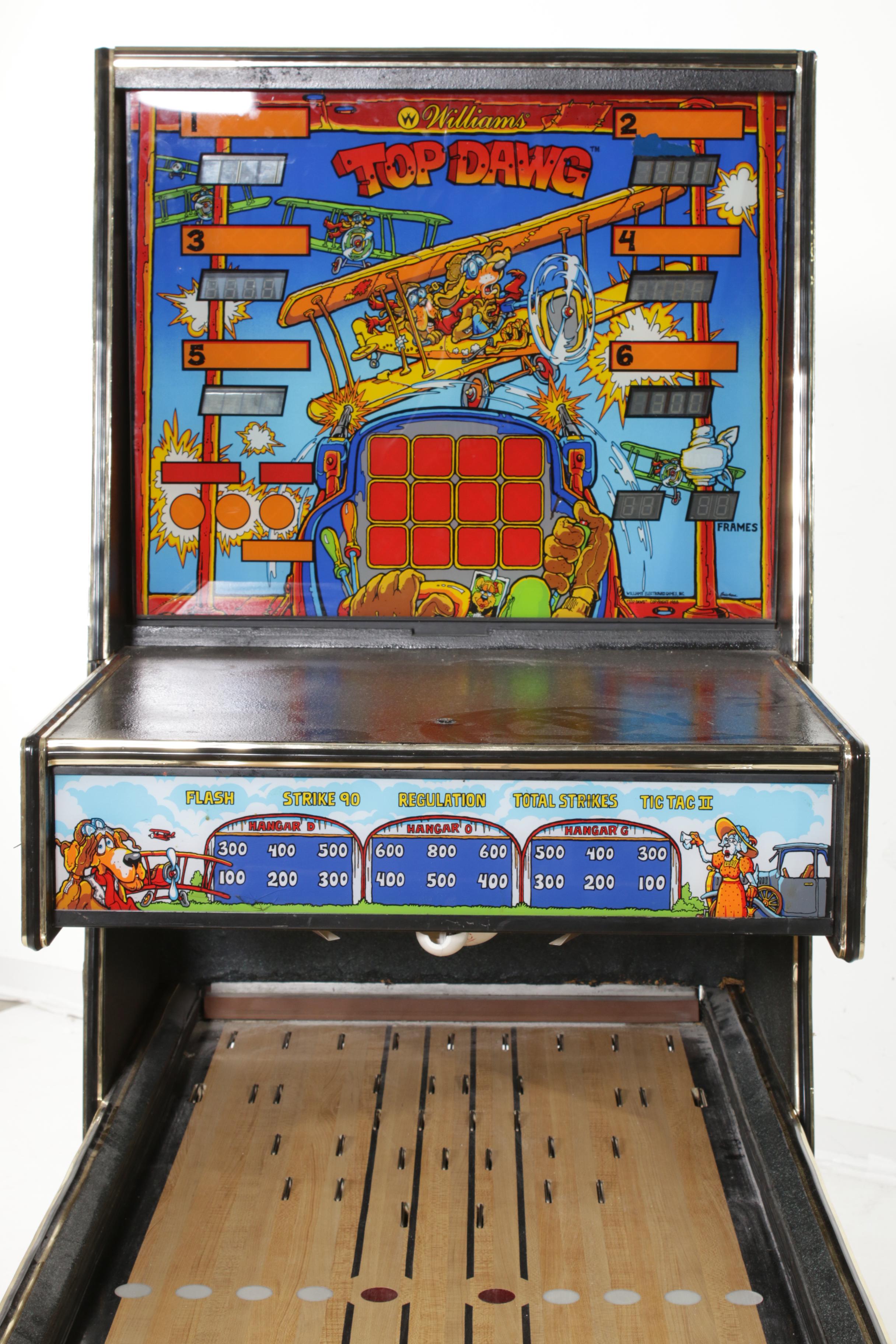 "Top Dawg" Shuffle Board Bowling Arcade Machine