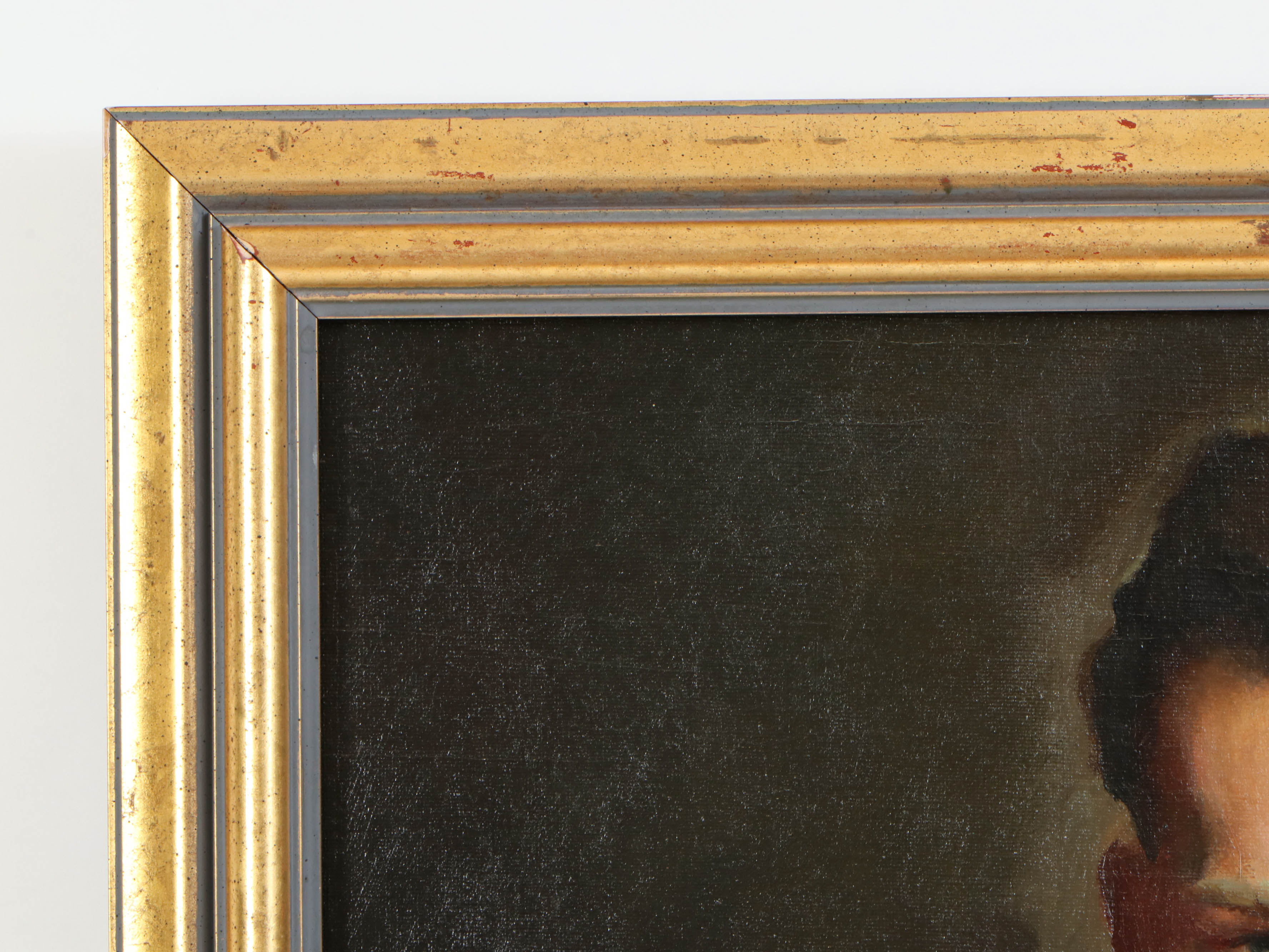 Richard B. Coe Oil Portrait of Man in Red Jacket