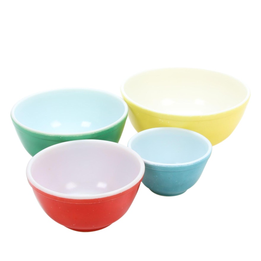 Pyrex Primary Colors Nesting Bowl Set, 1940s