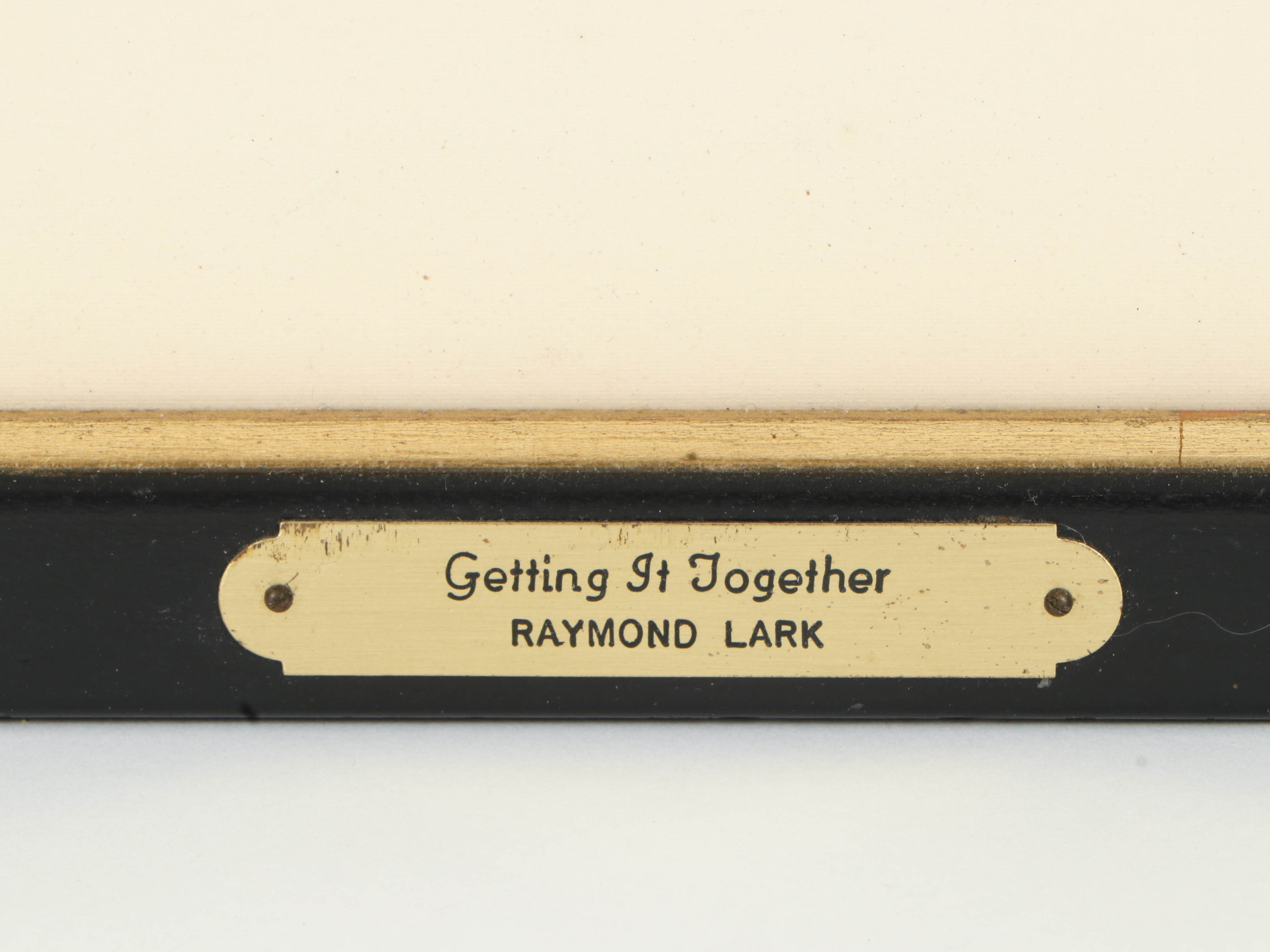 Raymond Lark Graphite Drawing "Getting It Together", Late 20th Century