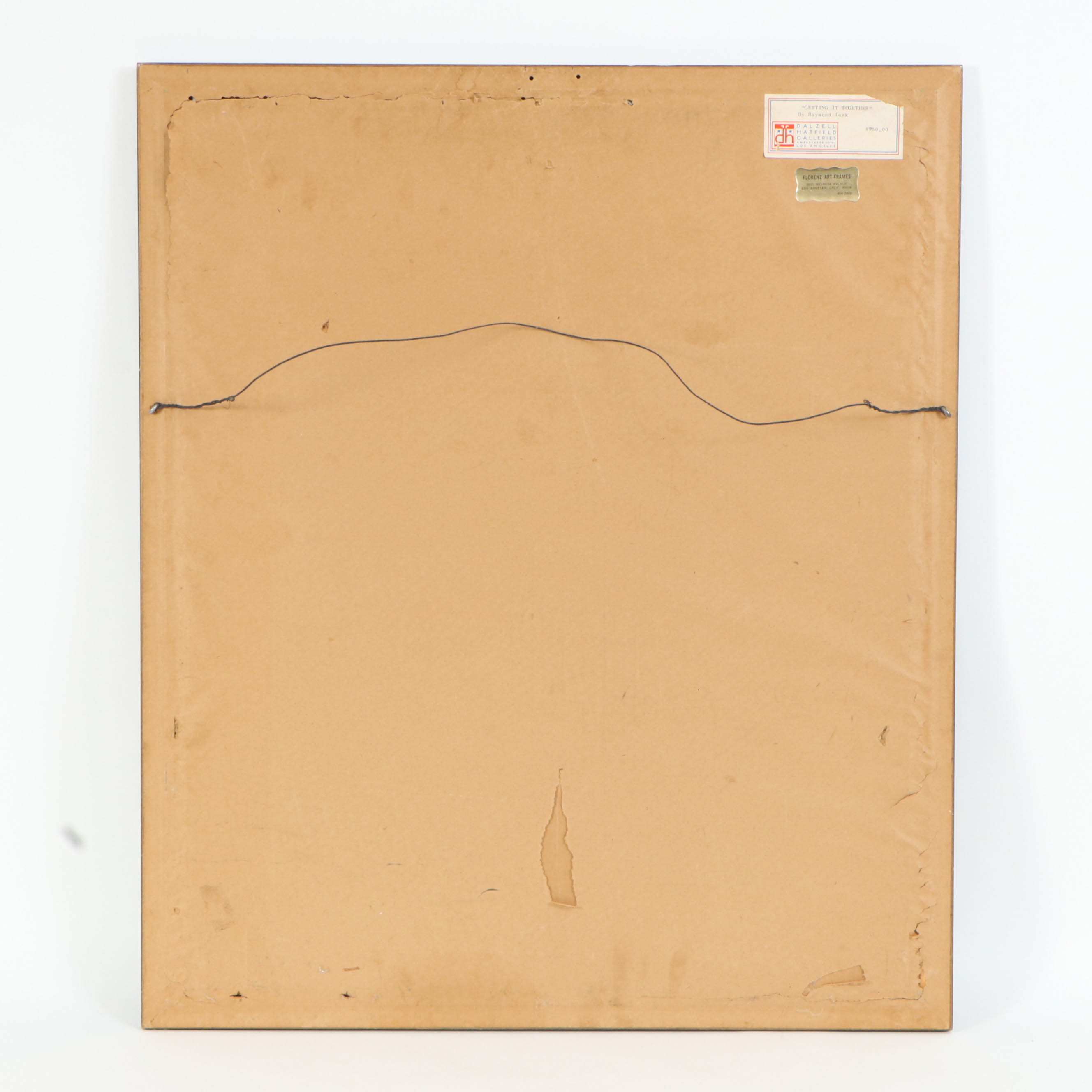 Raymond Lark Graphite Drawing "Getting It Together", Late 20th Century