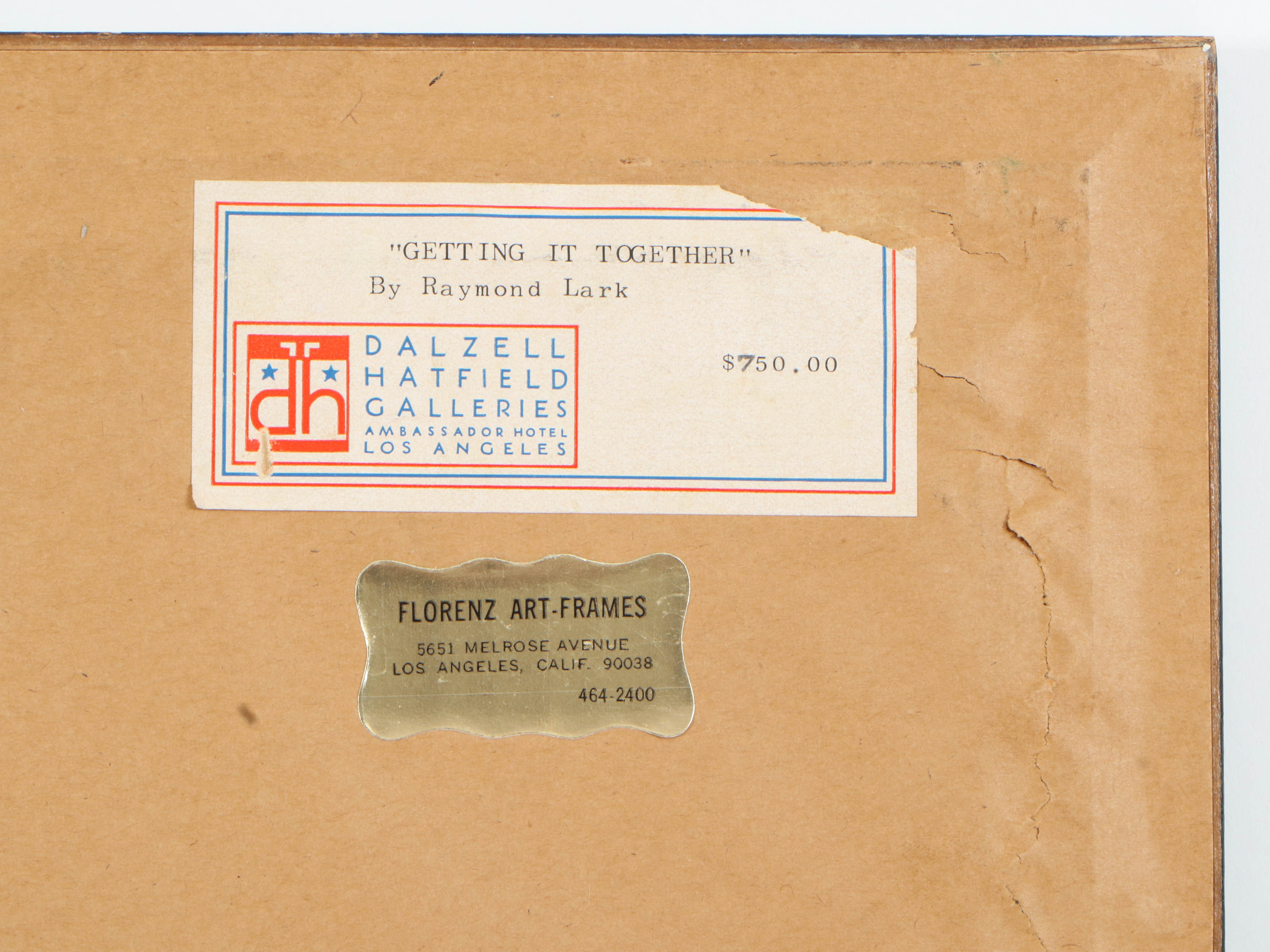 Raymond Lark Graphite Drawing "Getting It Together", Late 20th Century