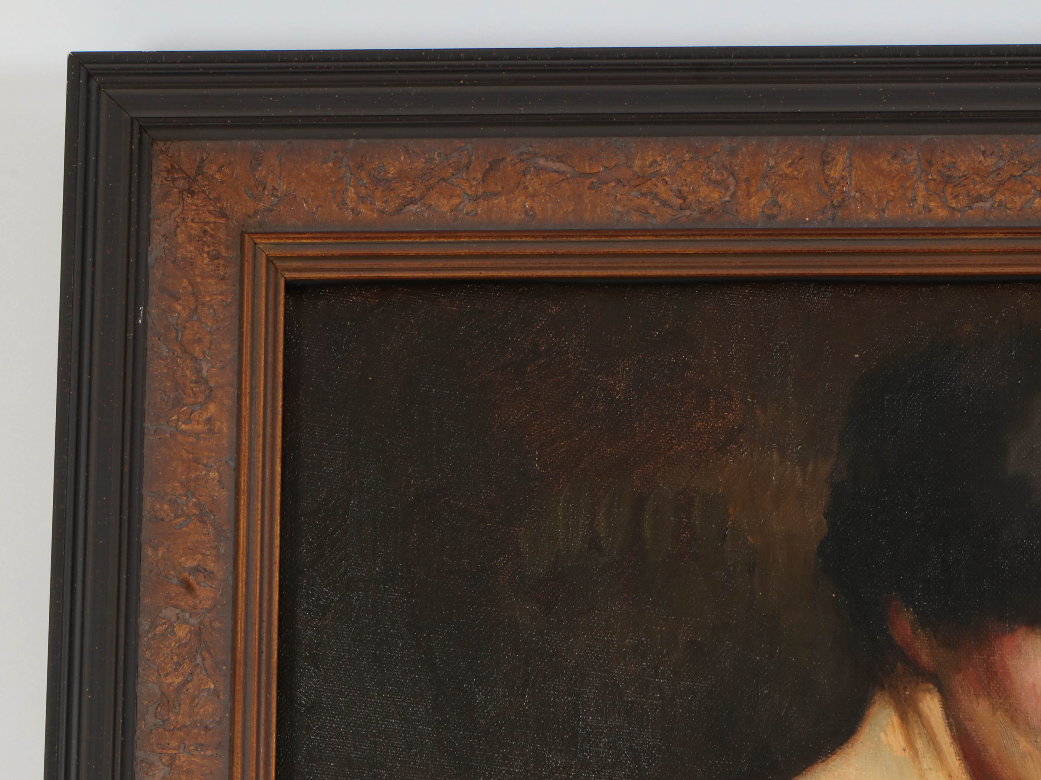 Richard B. Coe Oil Painting "Nude with Brocade Cape", Mid-20th Century