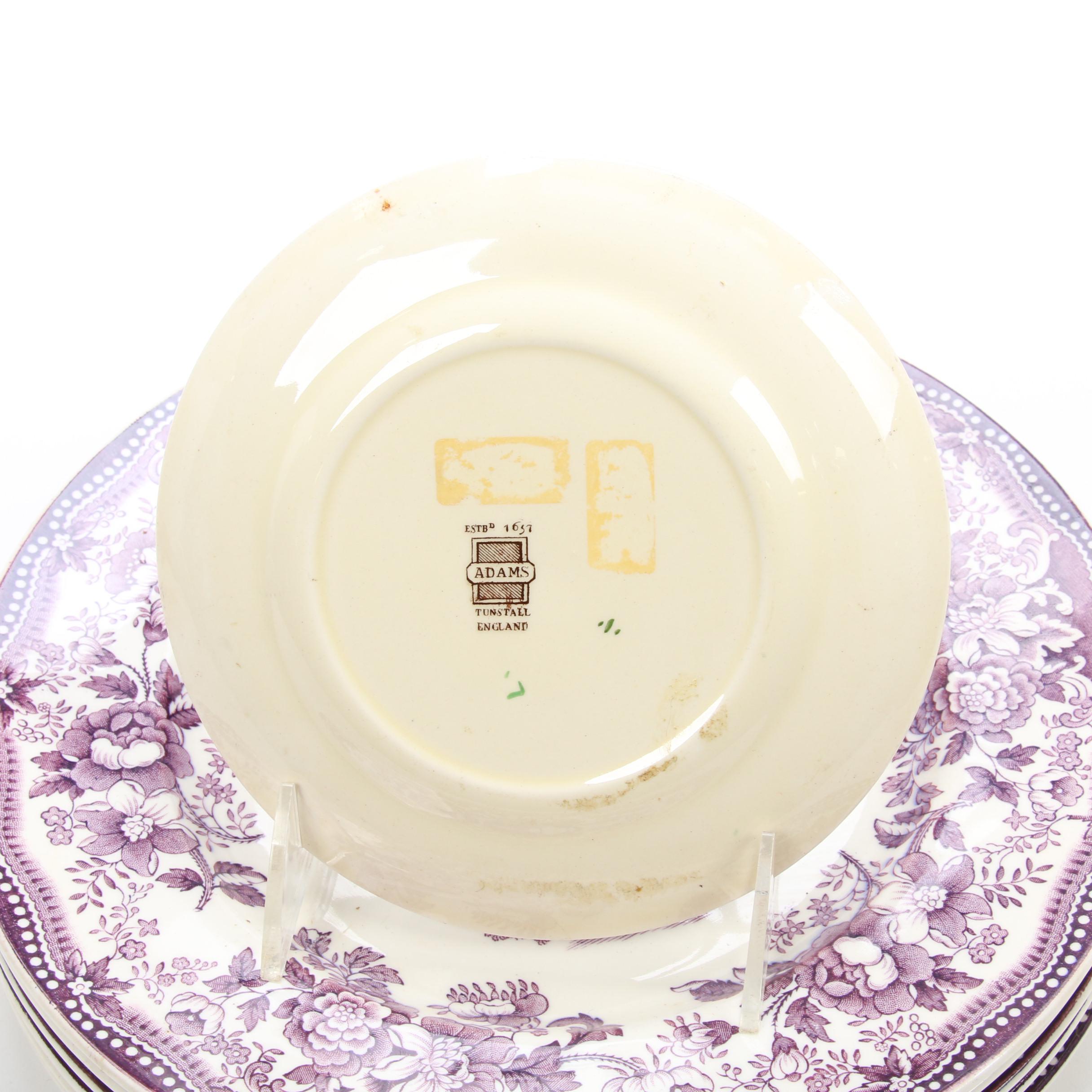 Royal Staffordshire "Tonquin" Dinner Plates and Adams Side Plate