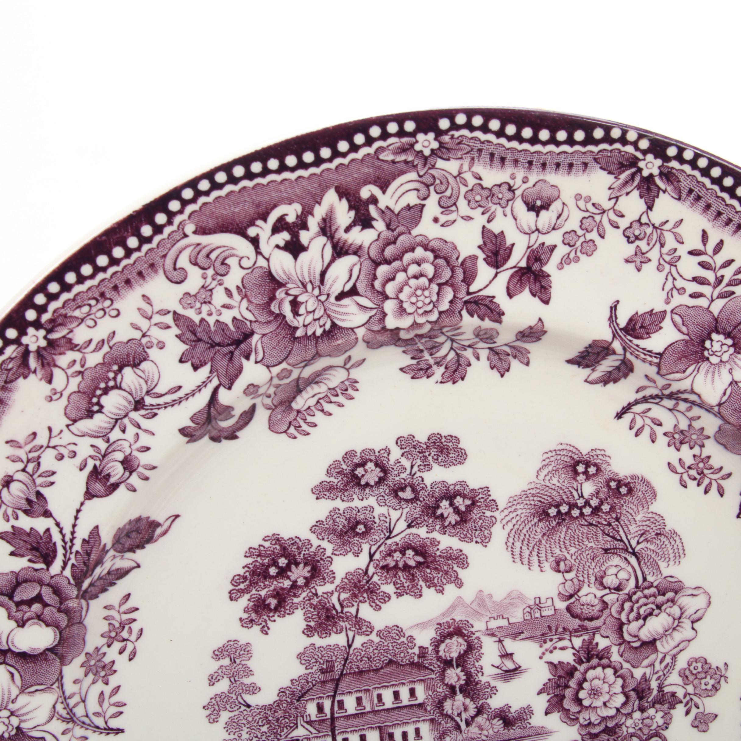 Royal Staffordshire "Tonquin" Dinner Plates and Adams Side Plate