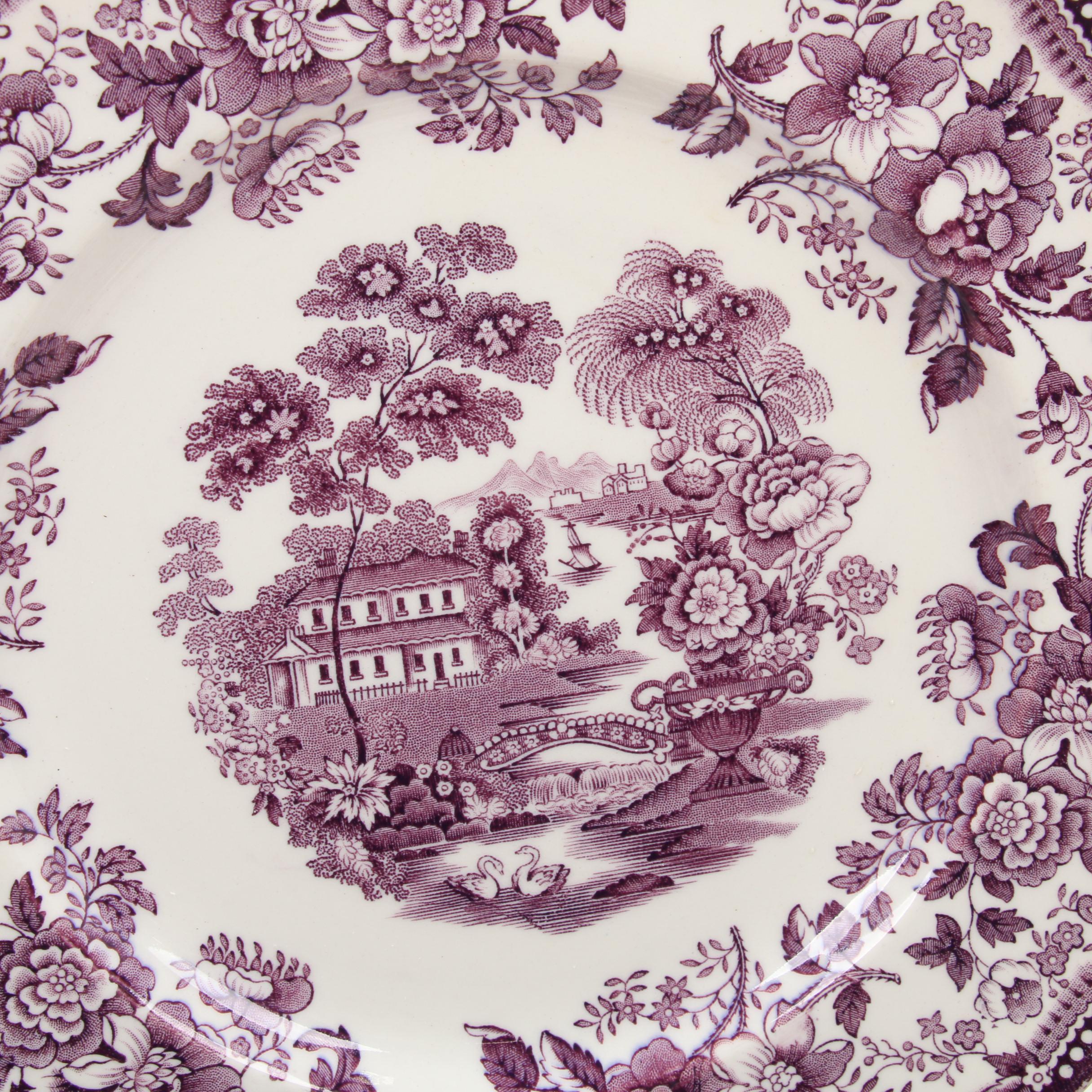 Royal Staffordshire "Tonquin" Dinner Plates and Adams Side Plate