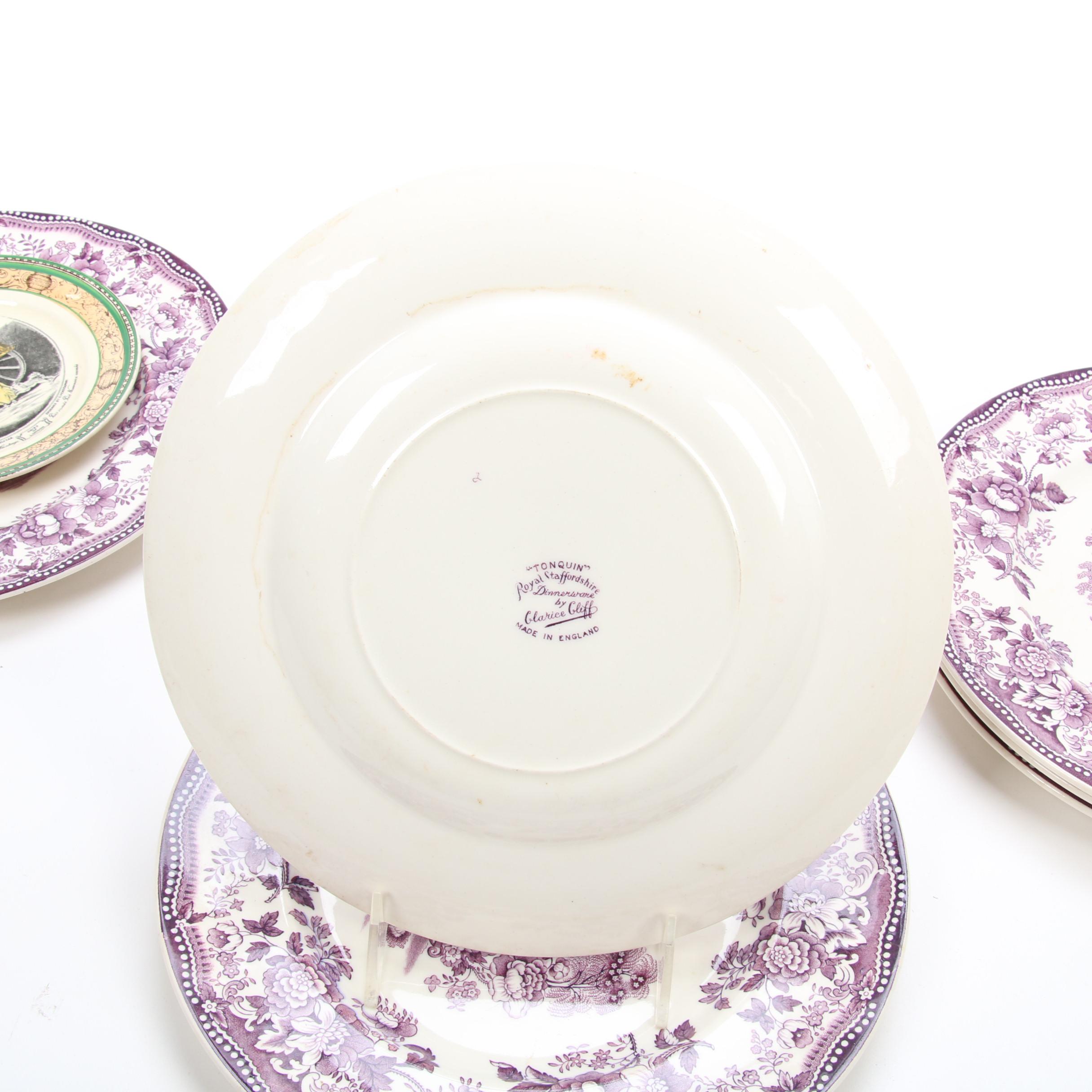 Royal Staffordshire "Tonquin" Dinner Plates and Adams Side Plate