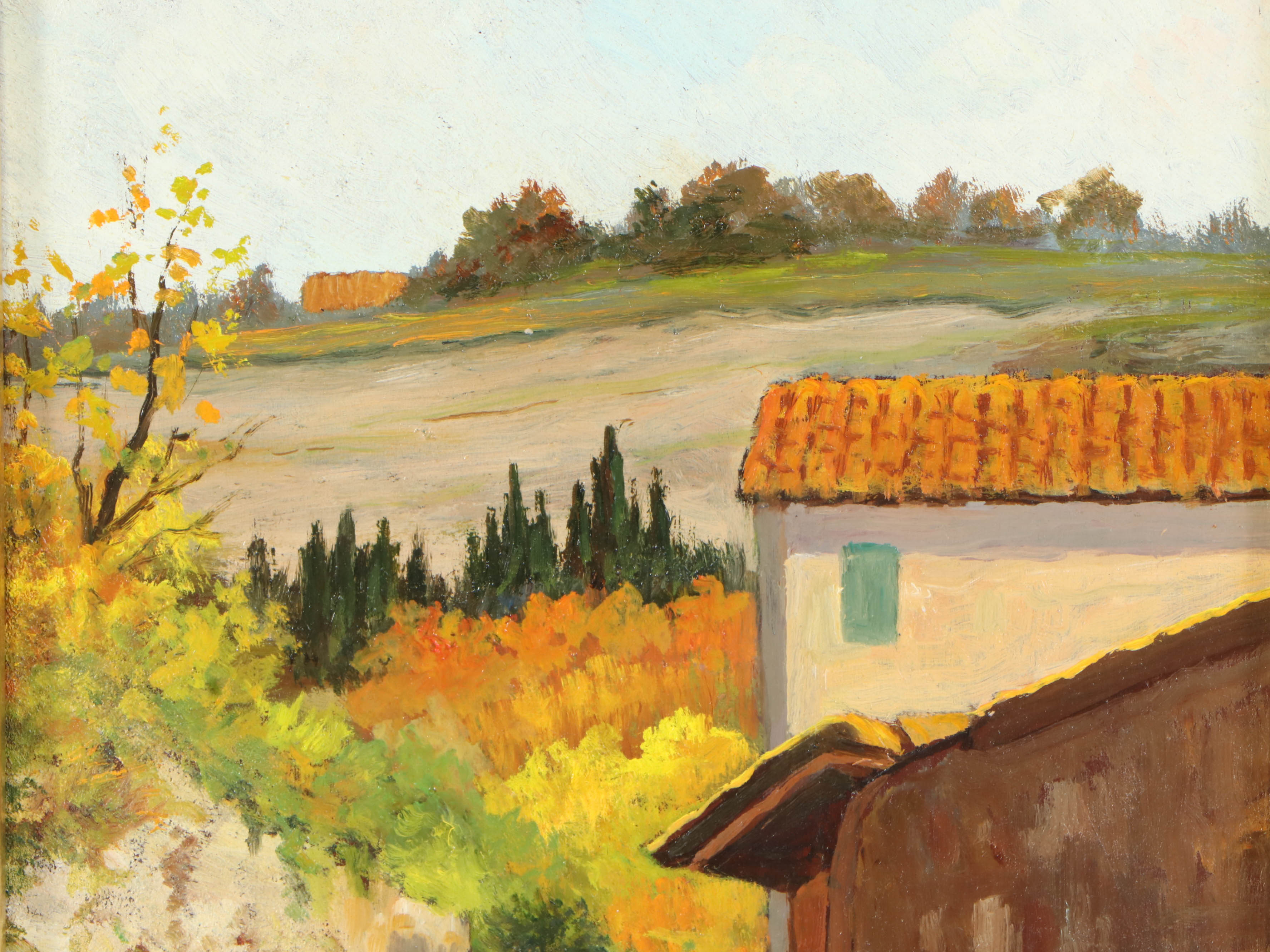 Remo Cenerini Tuscan Landscape Oil Painting, circa 1985