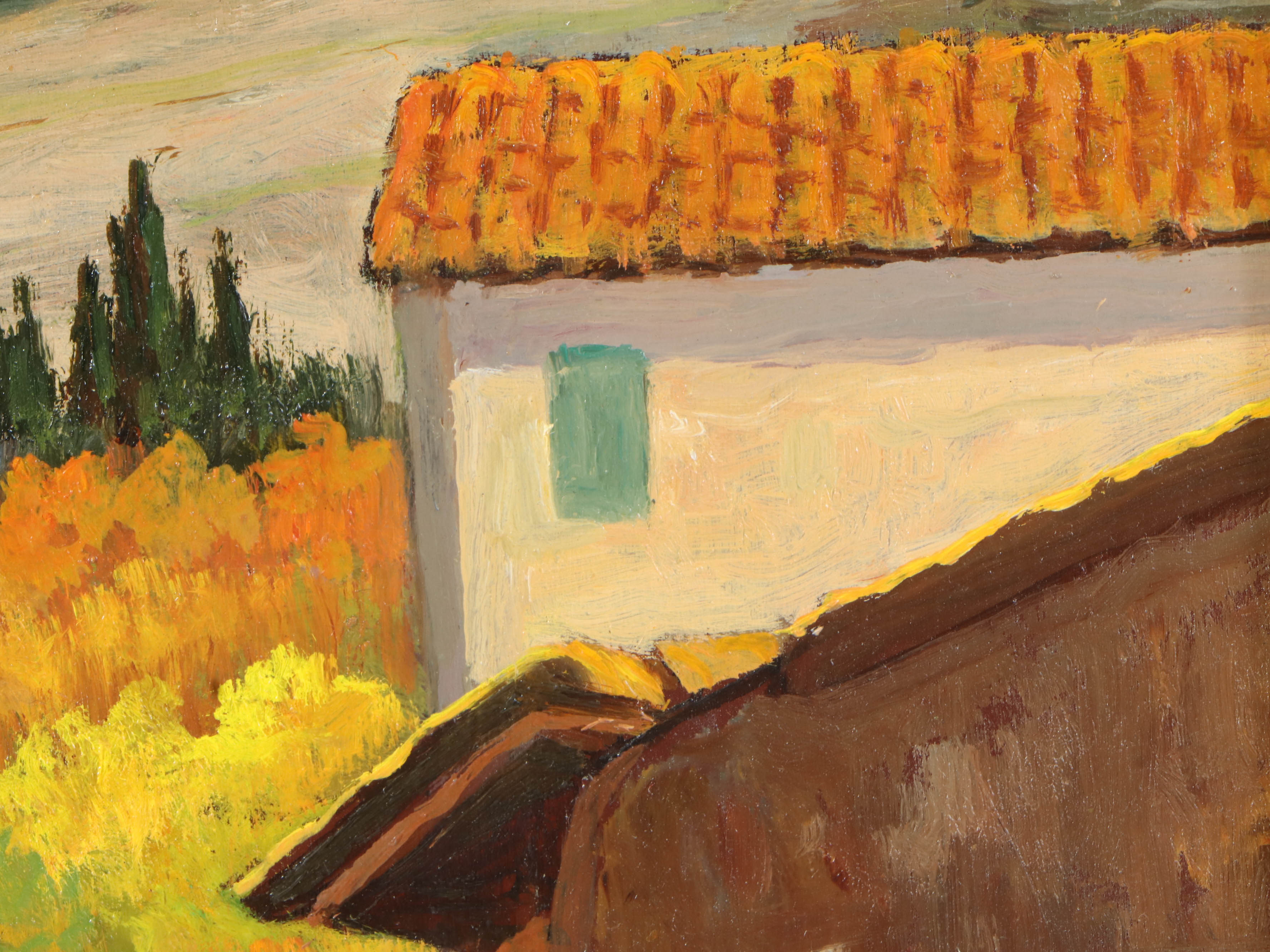 Remo Cenerini Tuscan Landscape Oil Painting, circa 1985