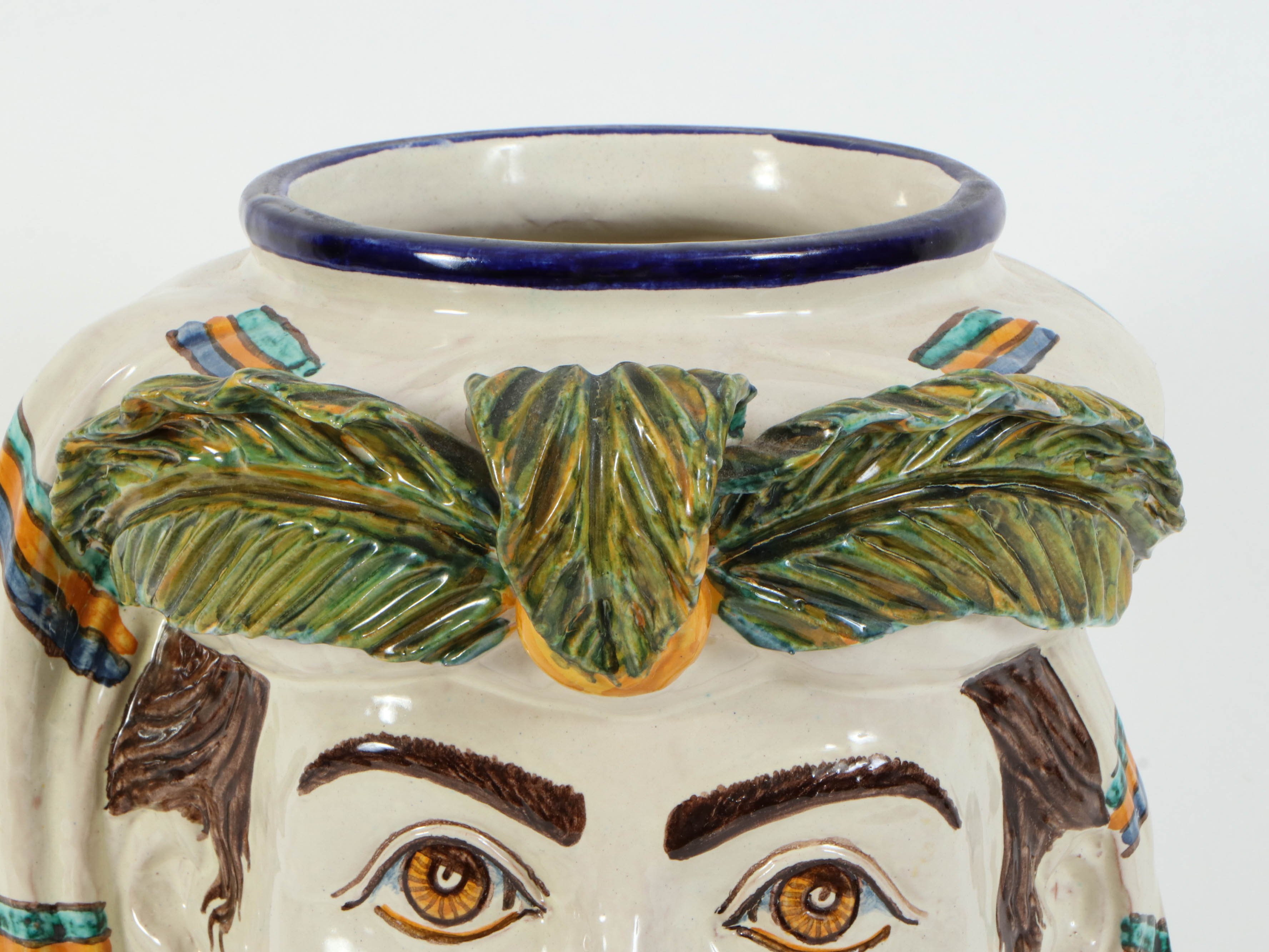 Italian M. Patri Ceramic Head Vase