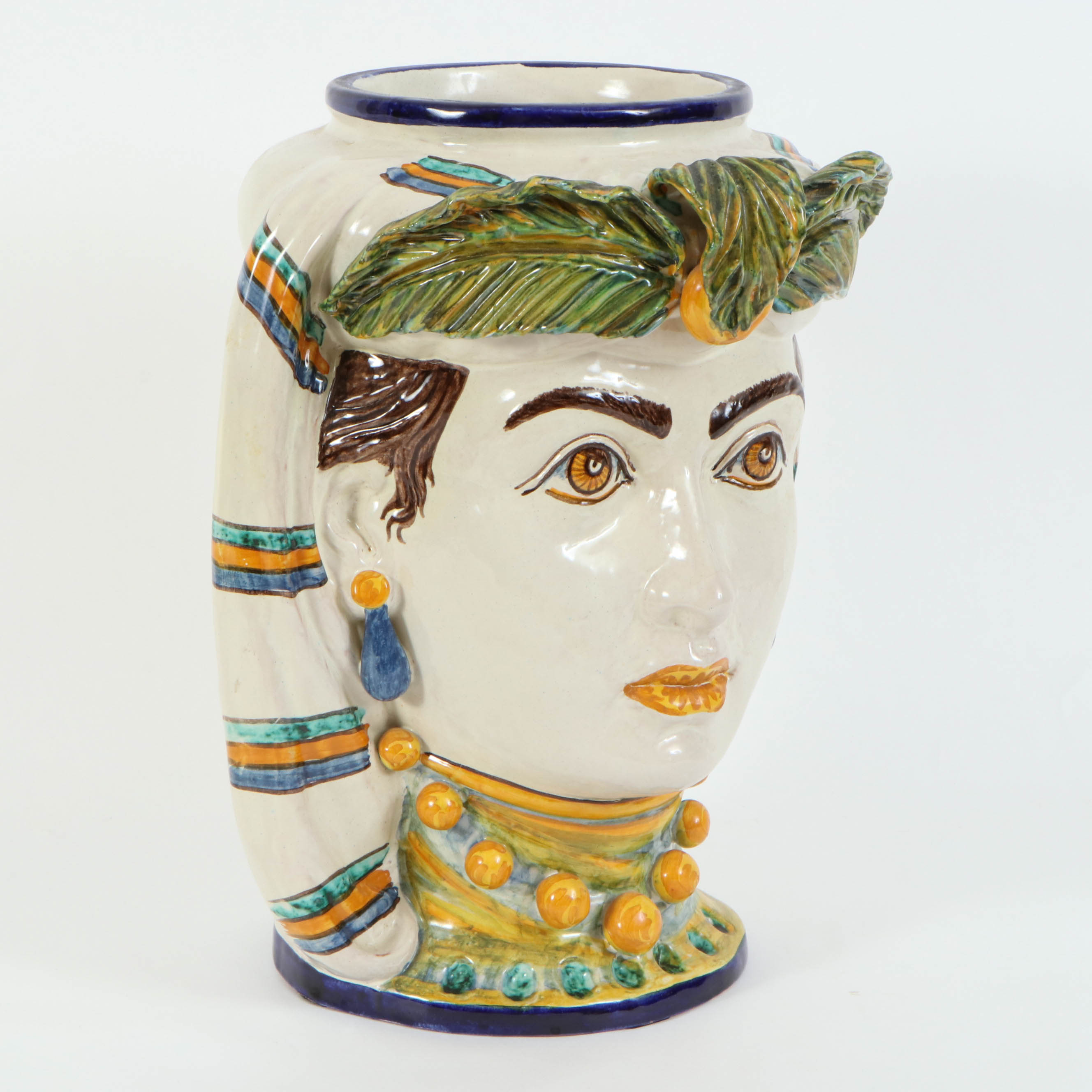 Italian M. Patri Ceramic Head Vase