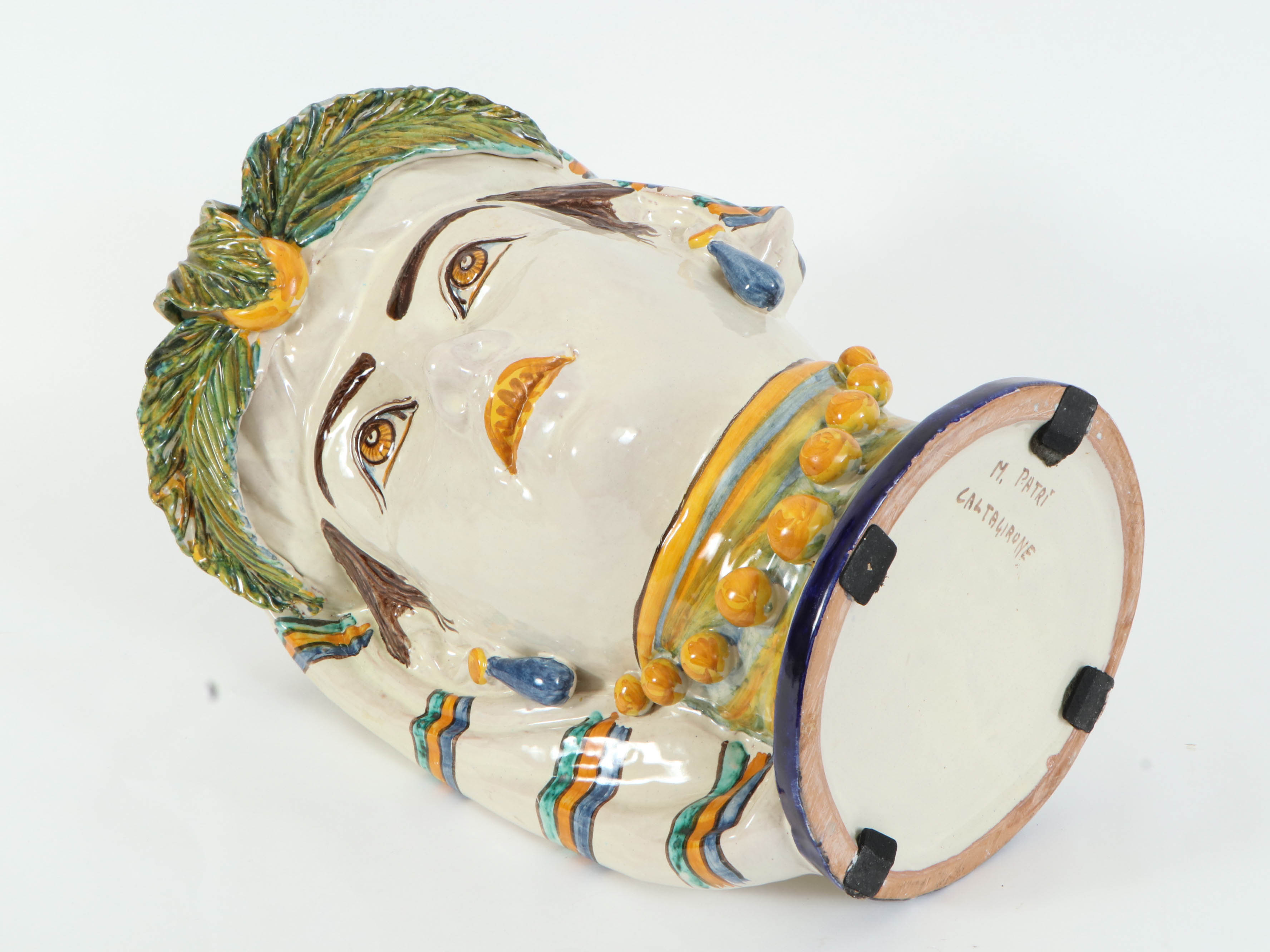 Italian M. Patri Ceramic Head Vase