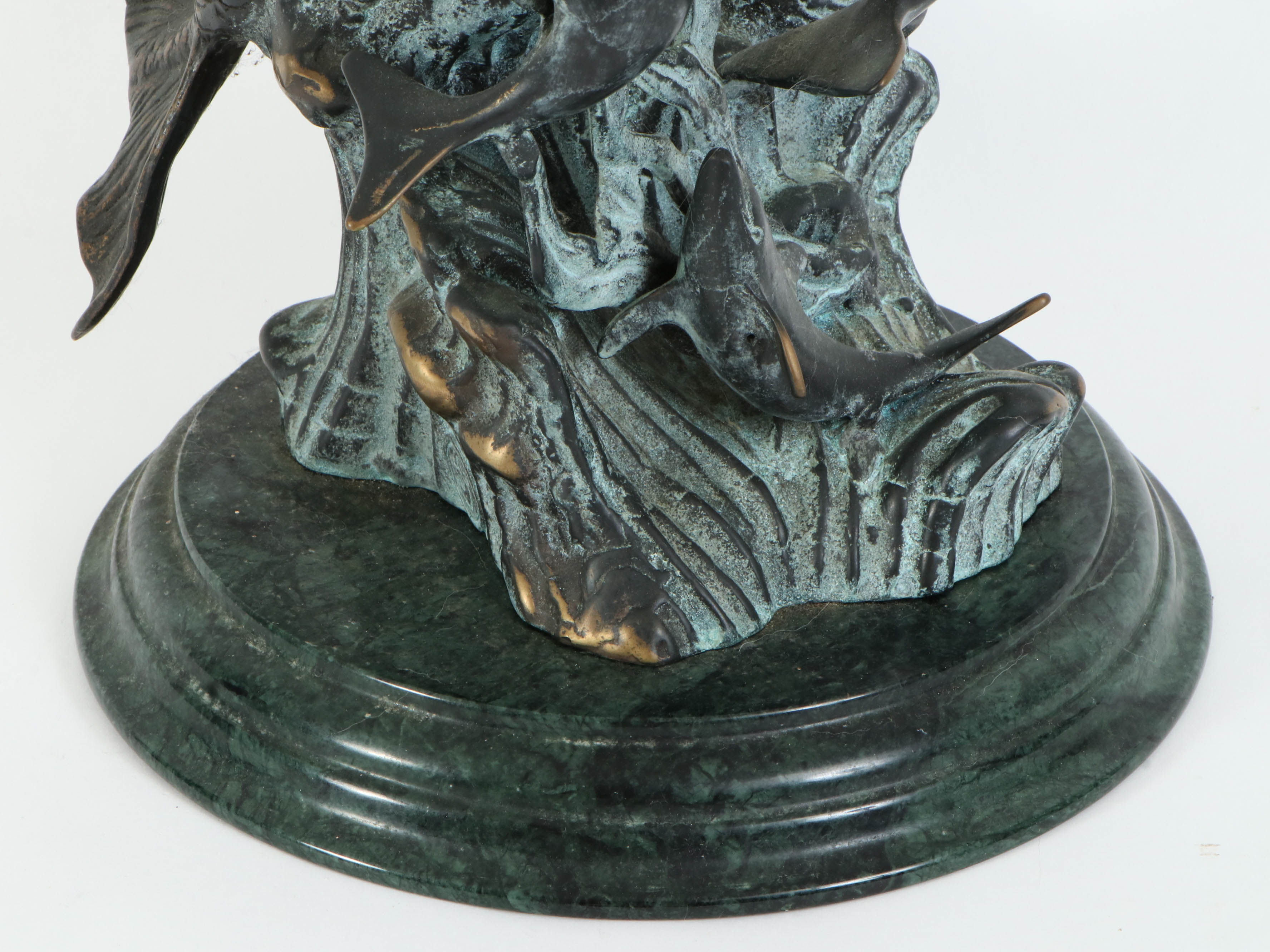 SPI Gallery Bronze Sculpture of Mermaid and Dolphin