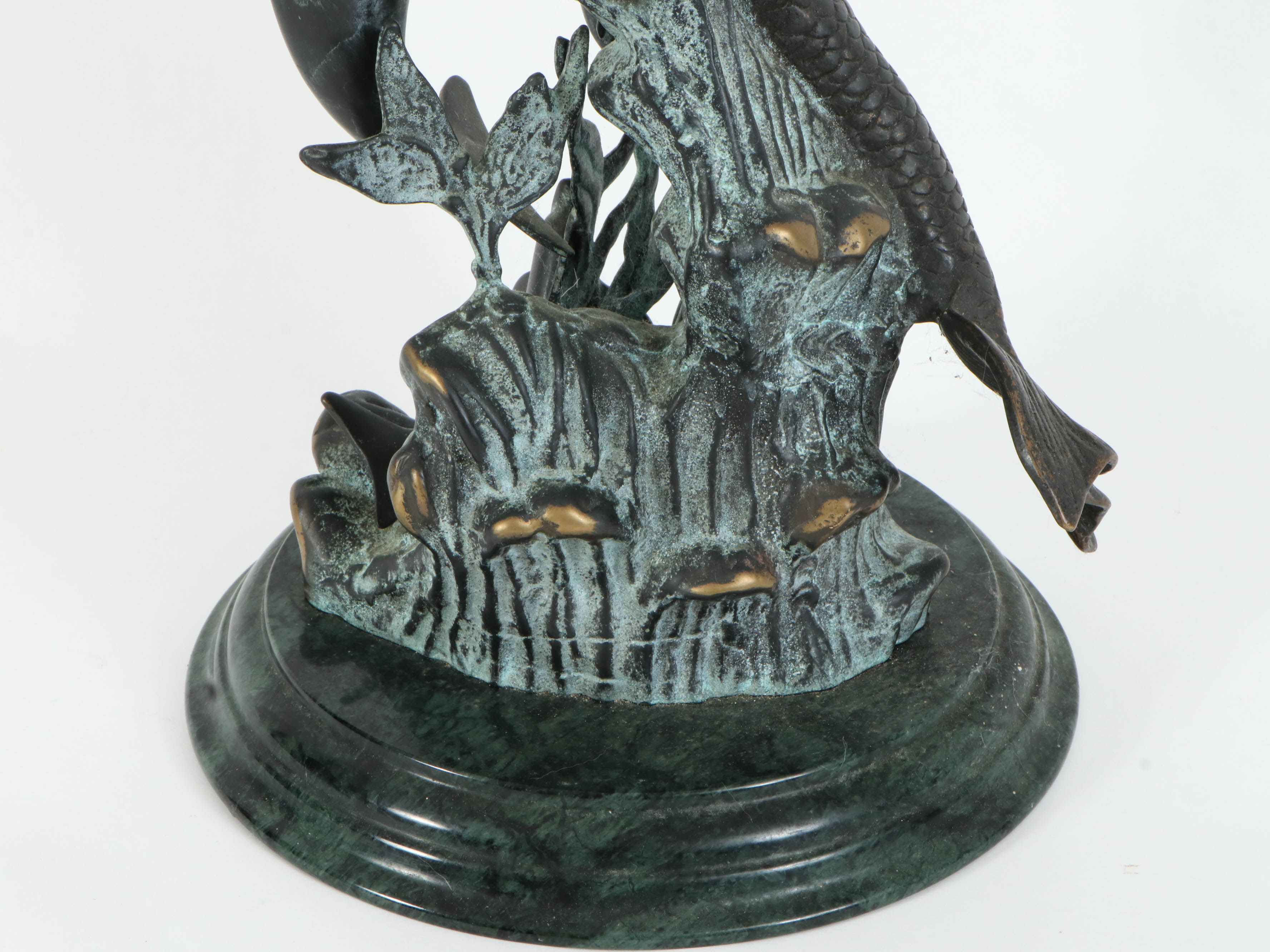 SPI Gallery Bronze Sculpture of Mermaid and Dolphin
