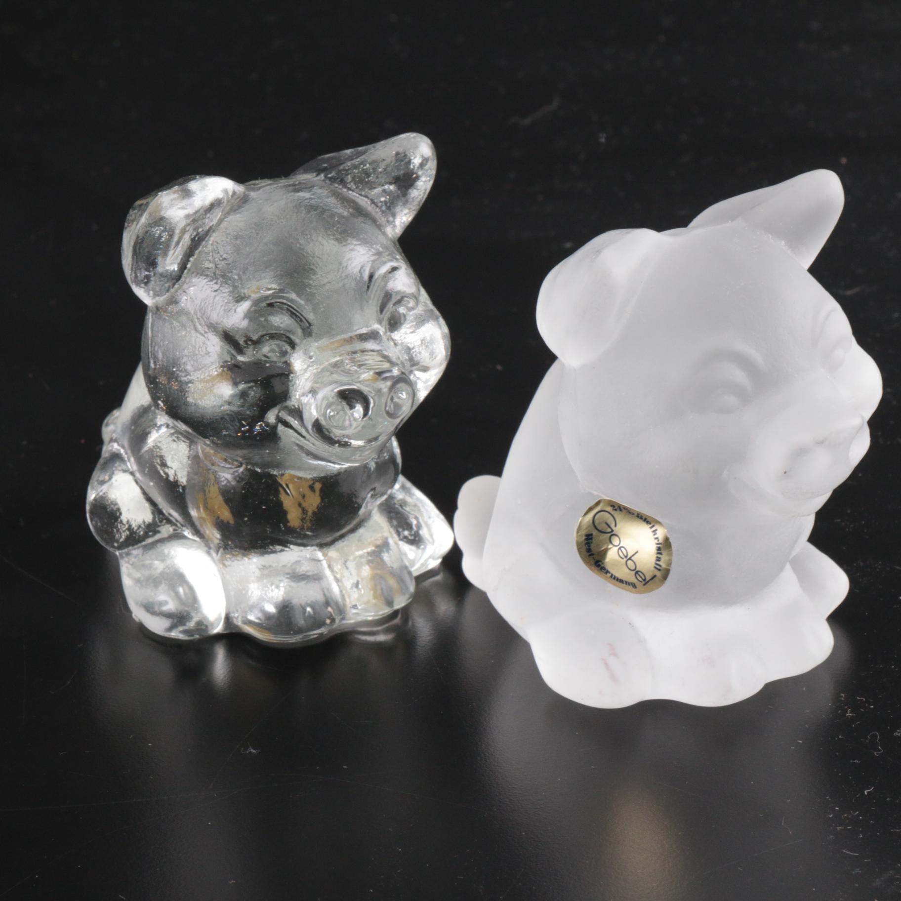 Goebel and Other Crystal and Glass Paperweights and Figurines