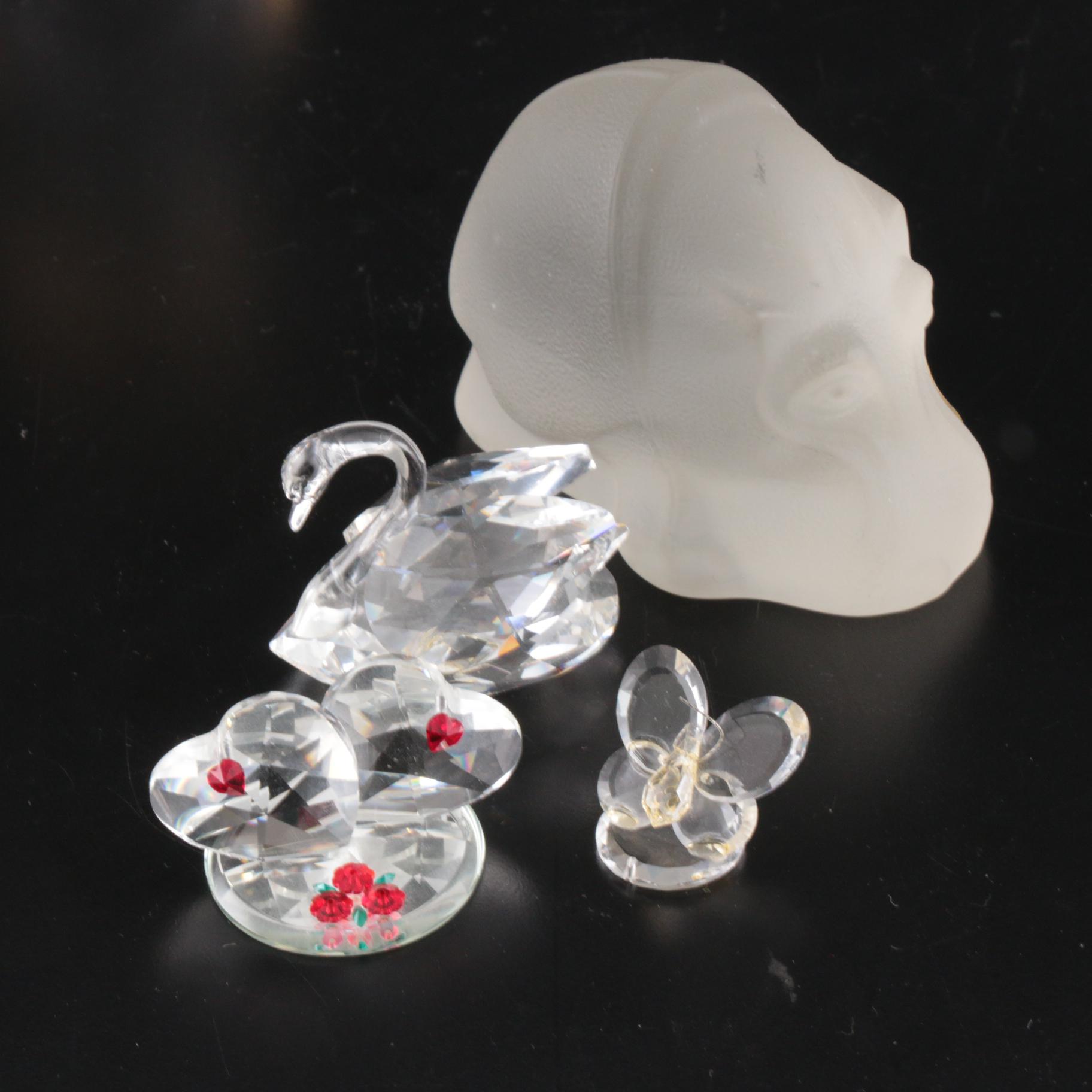 Goebel and Other Crystal and Glass Paperweights and Figurines