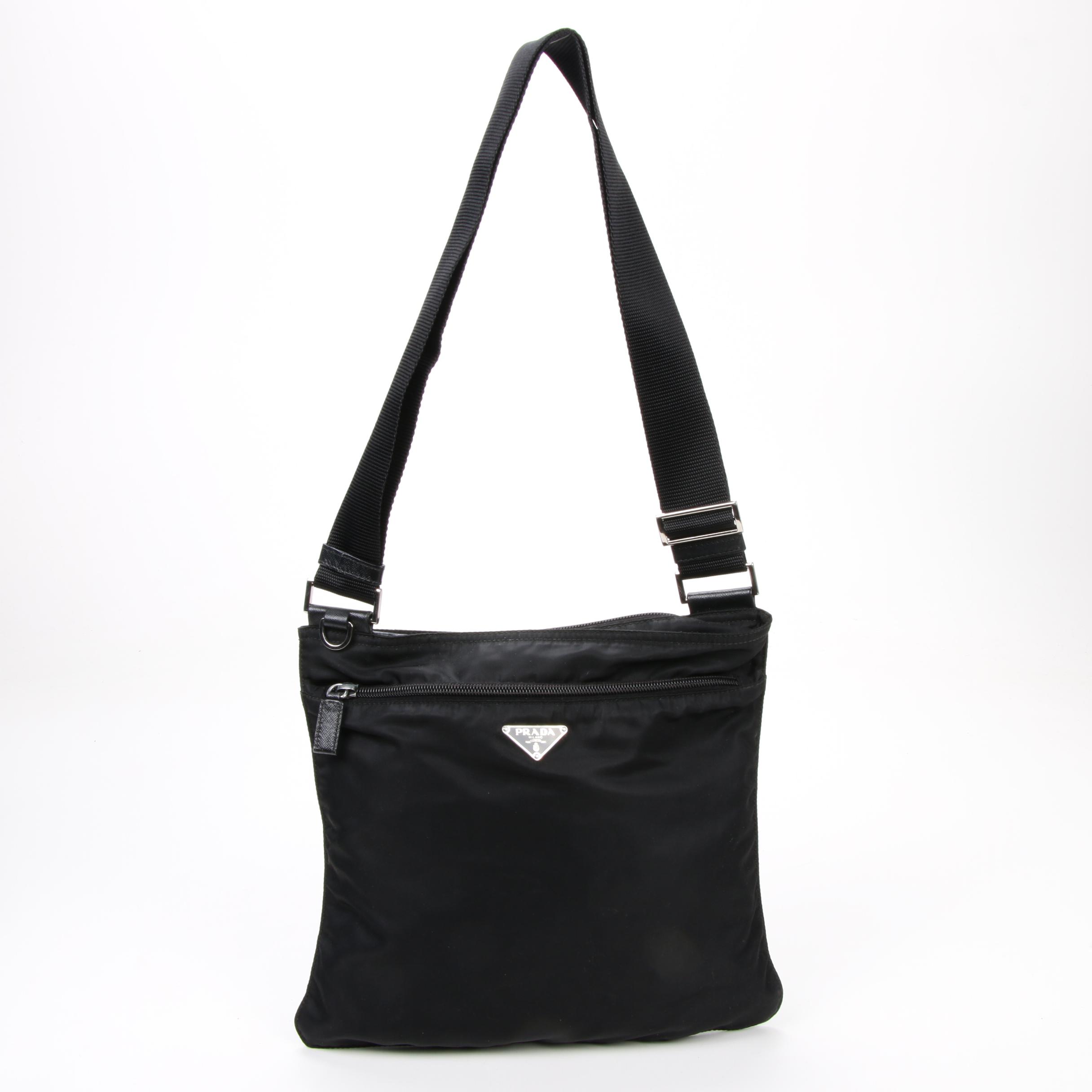 Prada Crossbody Bag in Black Tessuto Nylon