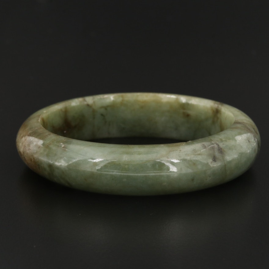 Carved Jadeite Hololith Bangle