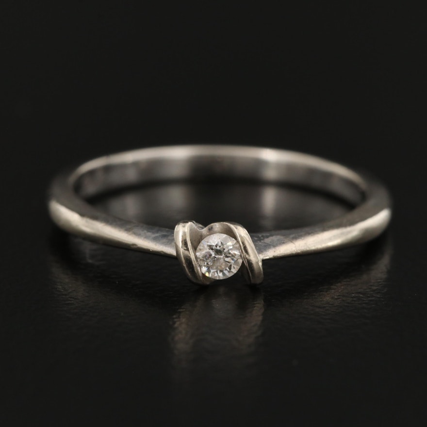 10K 0.06 CT Diamond Solitaire Ring