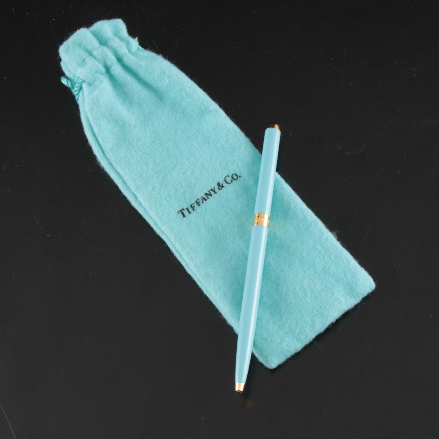 Tiffany & Co. Brass Ballpoint Pen with Tiffany Blue® Lacquer Finish