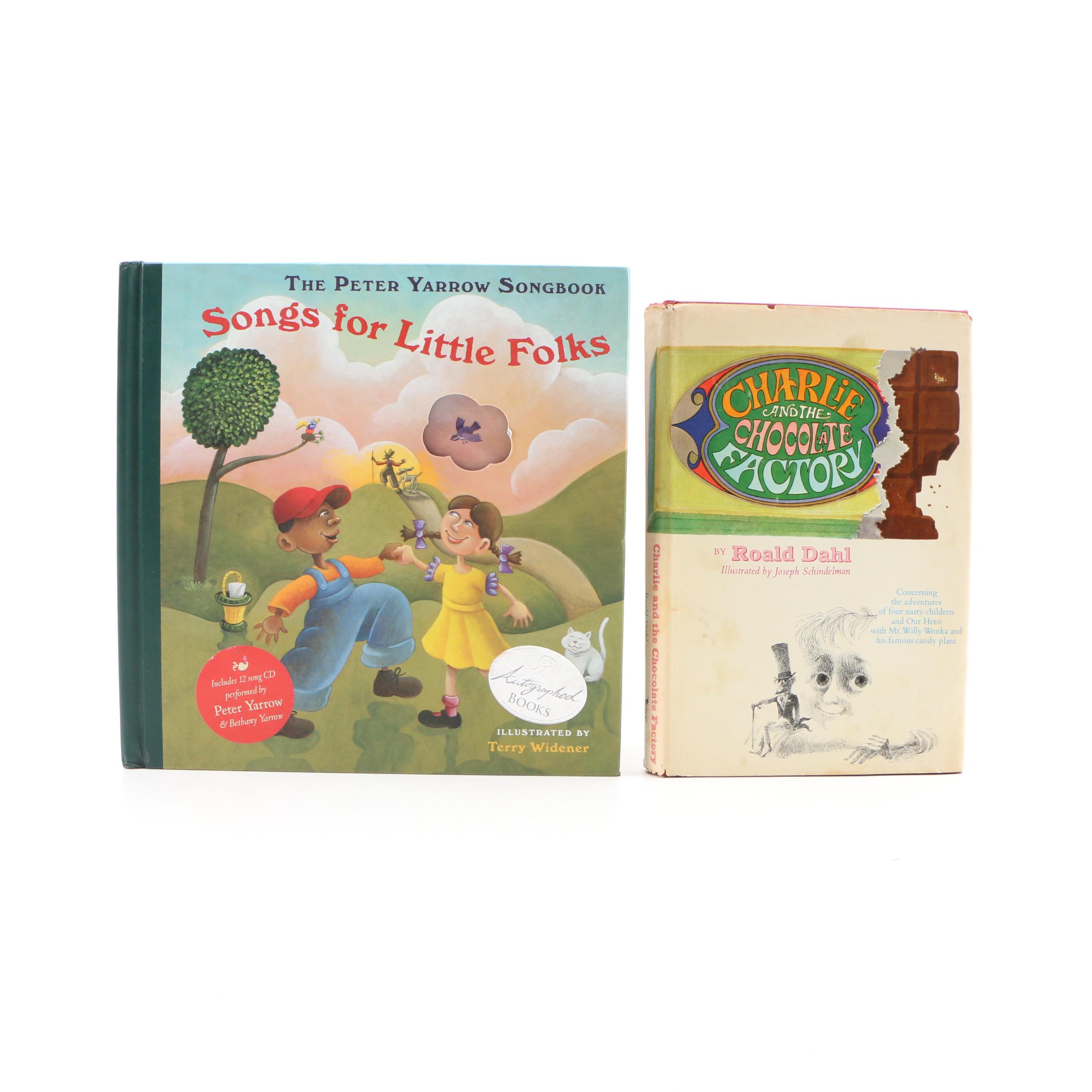 Signed "The Peter Yarrow Songbook" with "Charlie and the Chocolate Factory"