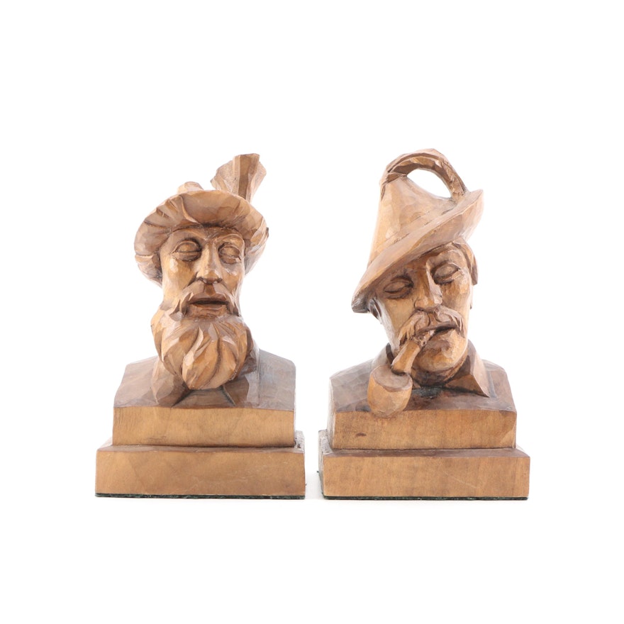 Bavarian Style Wood Handcrafted Folk Art Figures