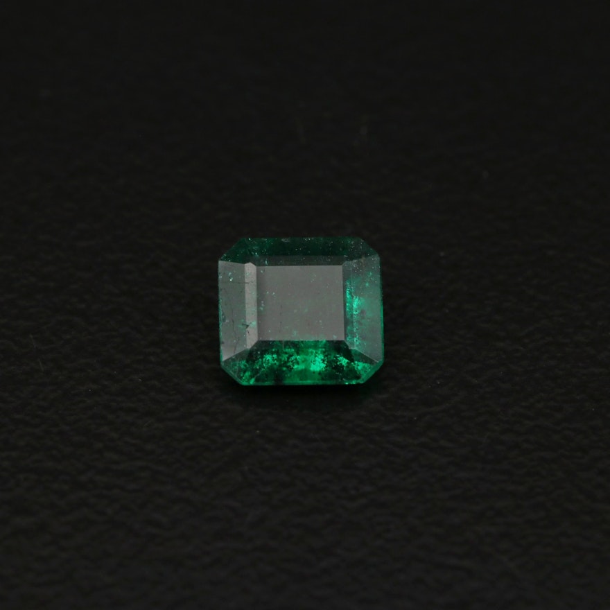 Loose 0.75 CT Square Faceted Emerald