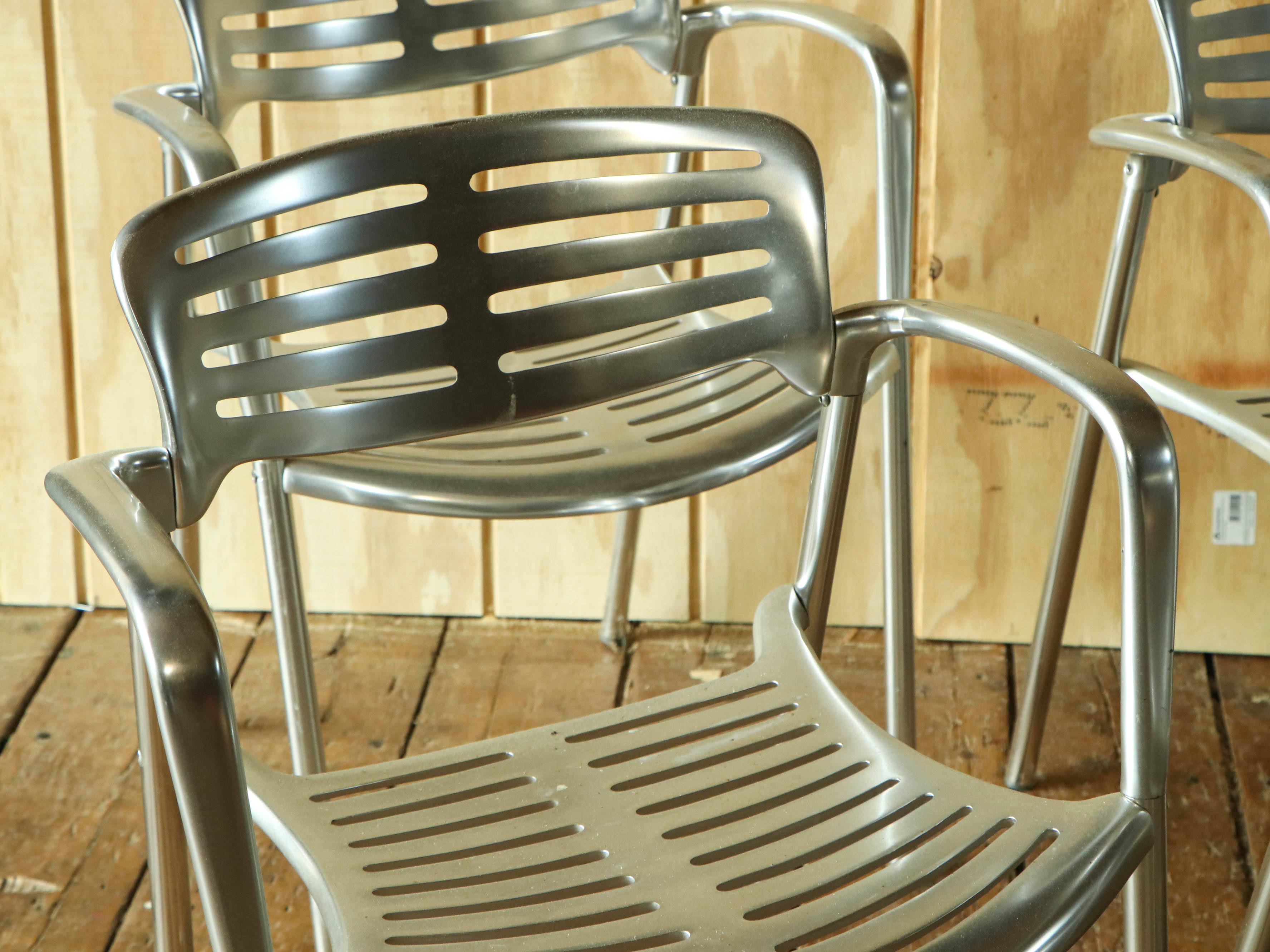 Jorge Pensi for Amat-3 "Toledo" Aluminum Chairs, 1980s