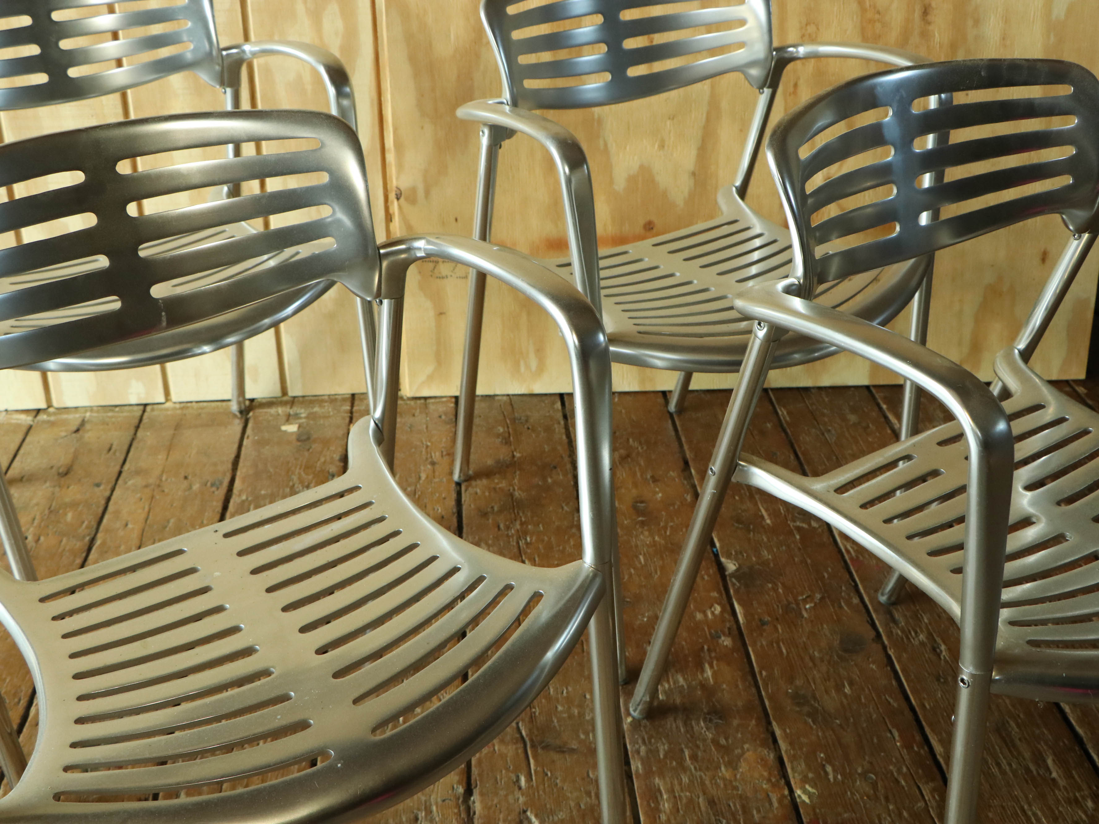 Jorge Pensi for Amat-3 "Toledo" Aluminum Chairs, 1980s