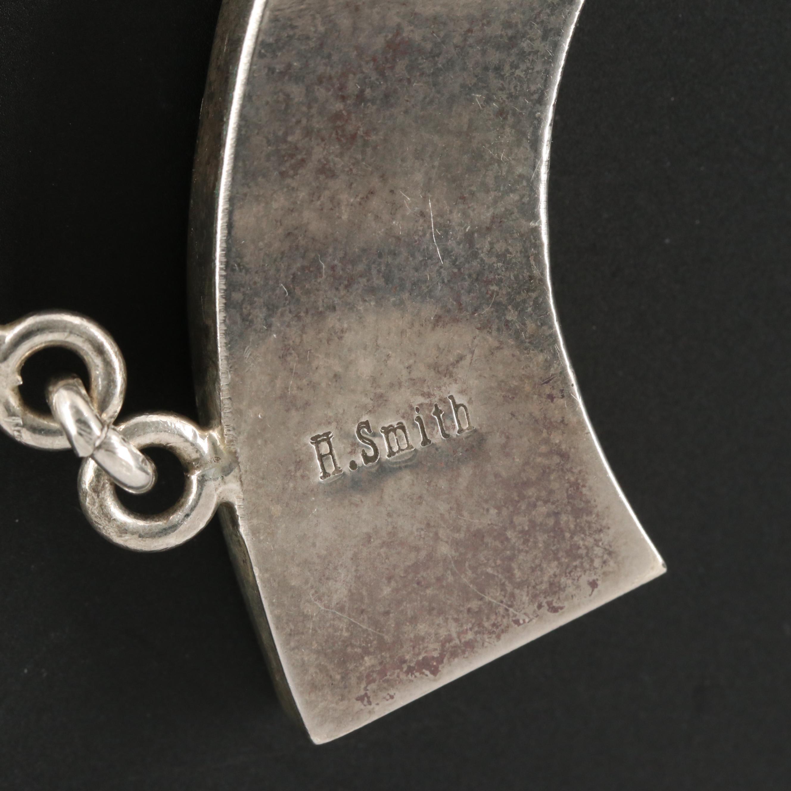 Harold Smith Navajo Diné Sterling Inlay Necklace