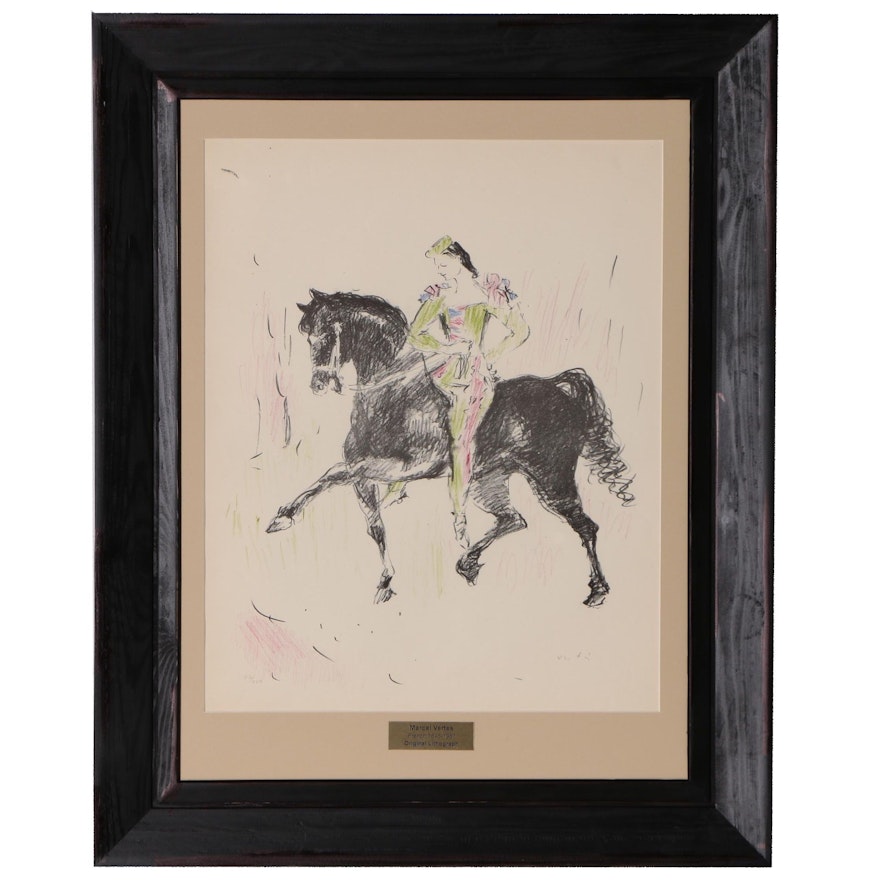 Marcel Vertes Lithograph of Harlequin on Horseback, Mid 20th Century