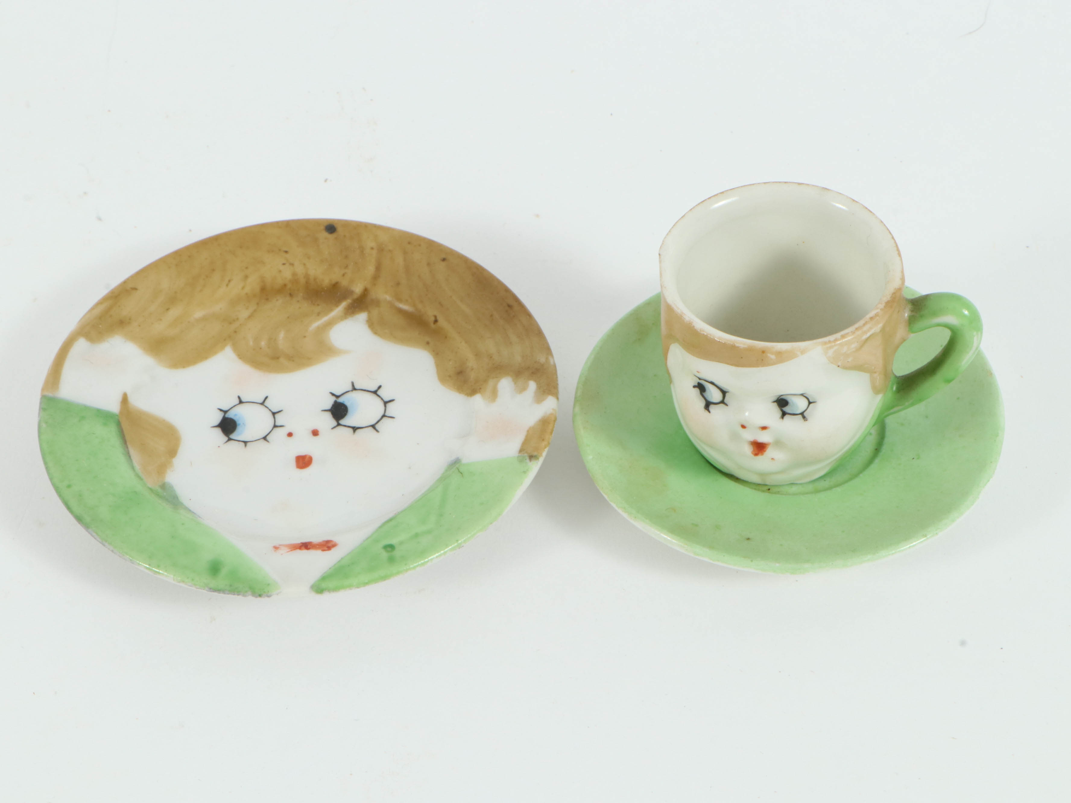 Hand-Painted Miniature Toy Tea Set, Reproduction