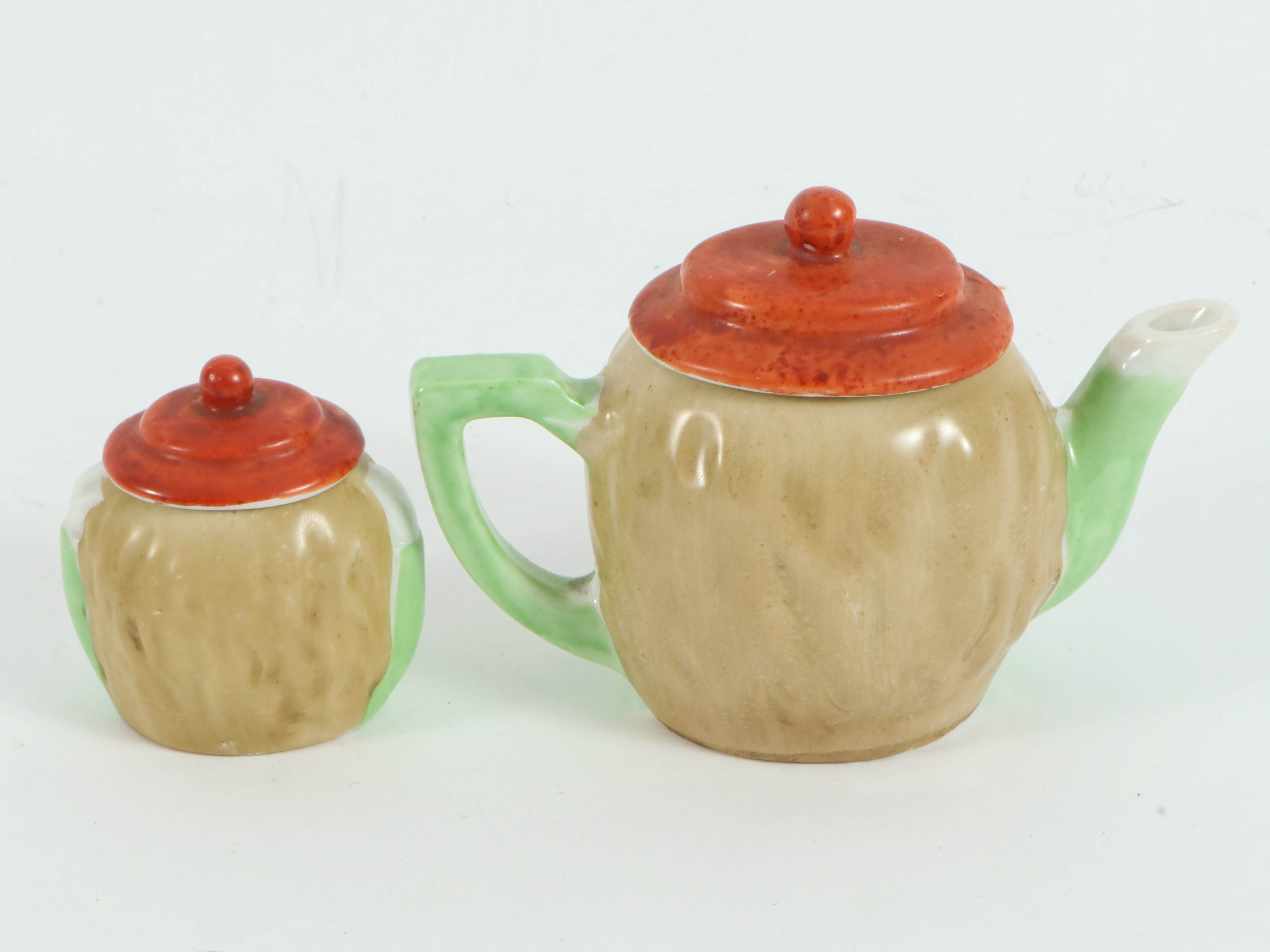 Hand-Painted Miniature Toy Tea Set, Reproduction