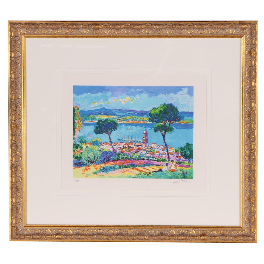 Jean-Claude Picot Serigraph "Amoureux a St. Tropez", 1997