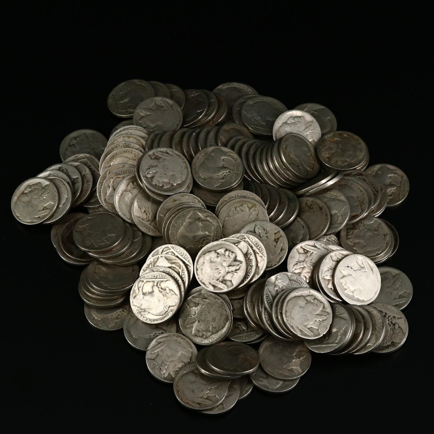 207 Circulated Buffalo Nickels