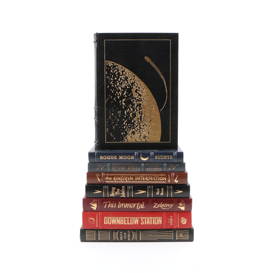 Easton Press Science Fiction Collection Including "Around the Moon" by Verne