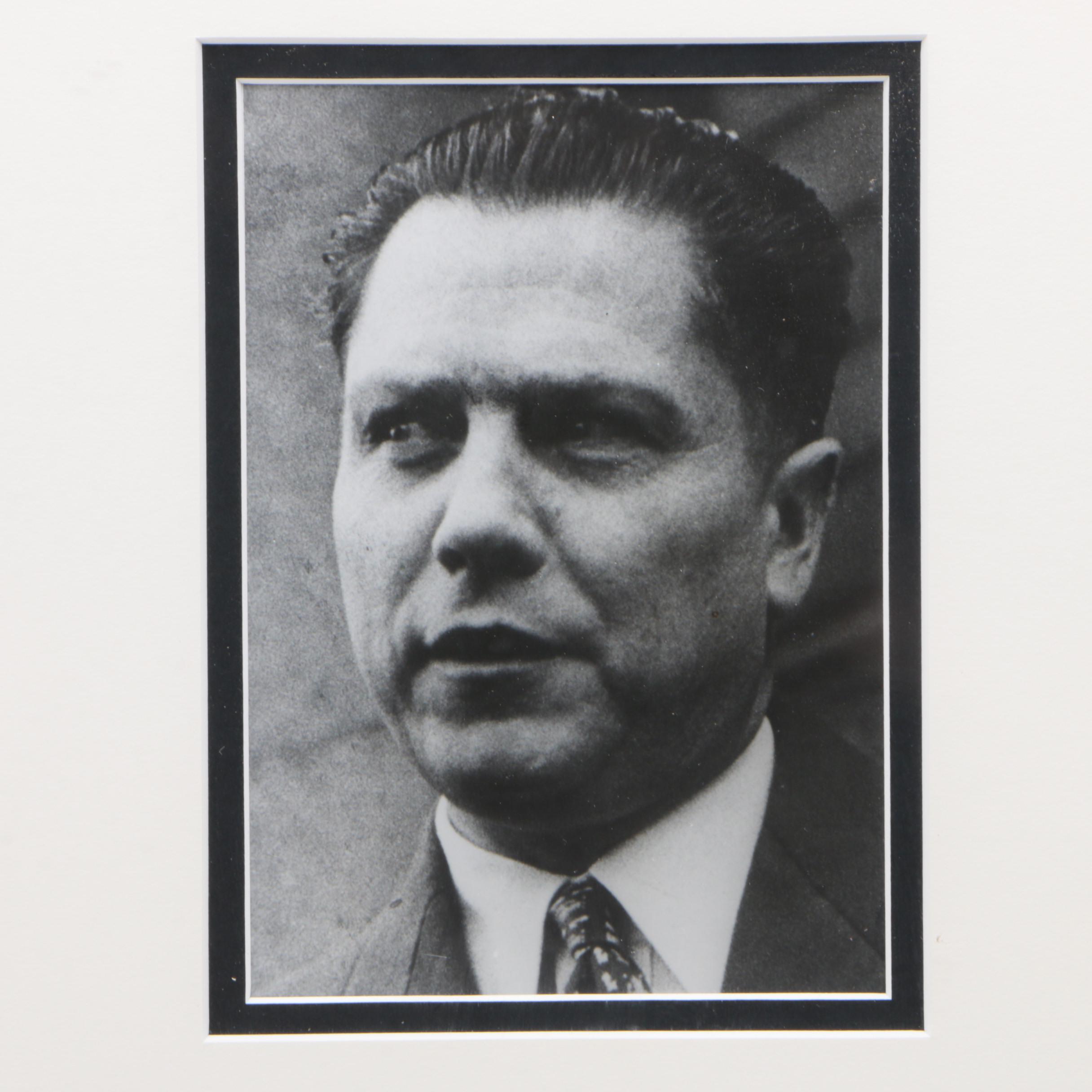 Jimmy Hoffa Cut Signature Display, Visual COA