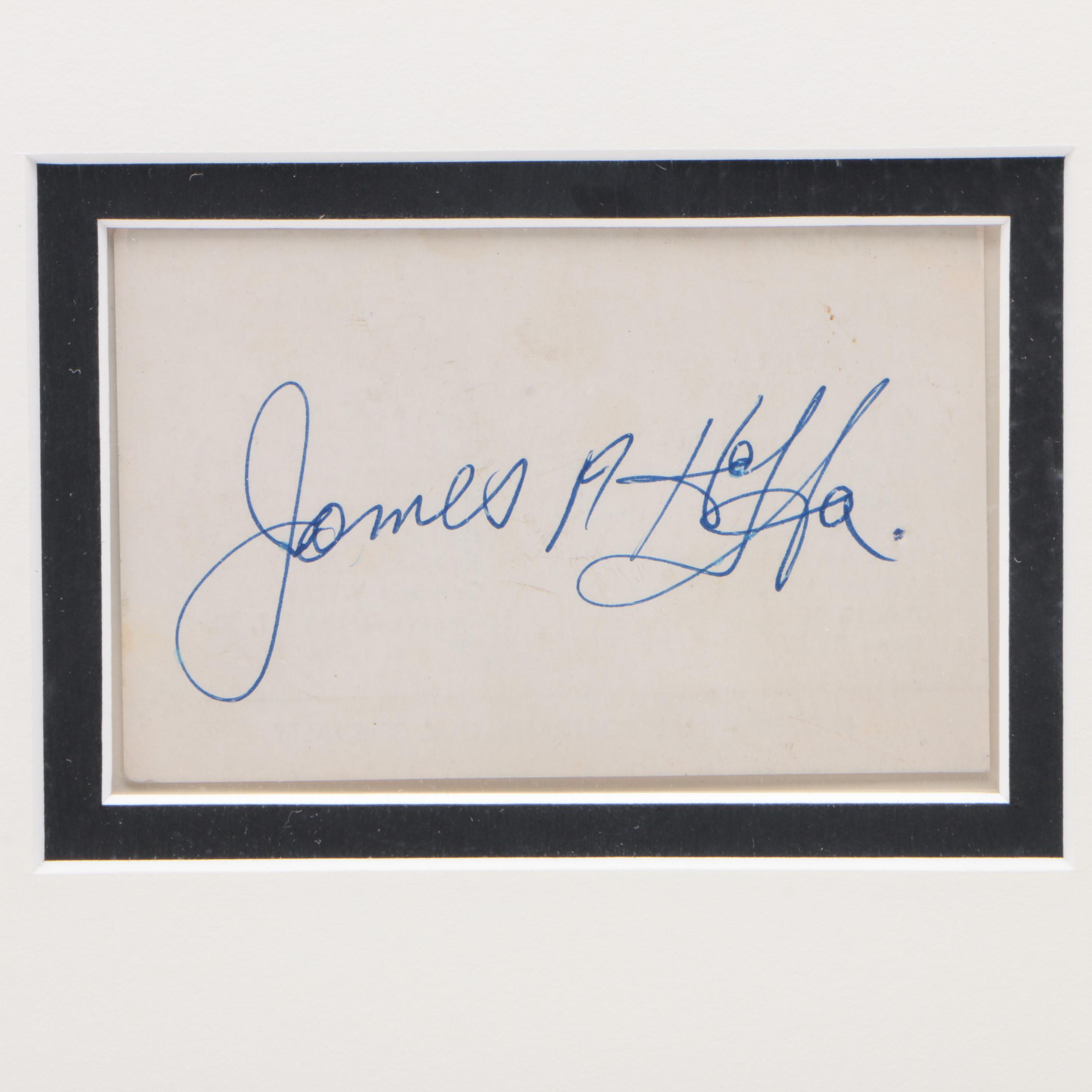 Jimmy Hoffa Cut Signature Display, Visual COA