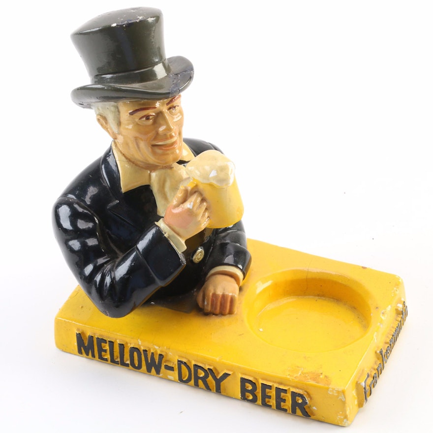 Frankenmuth Chalkware Advertisement Beer Caddy, Plasto Manufacturing Company