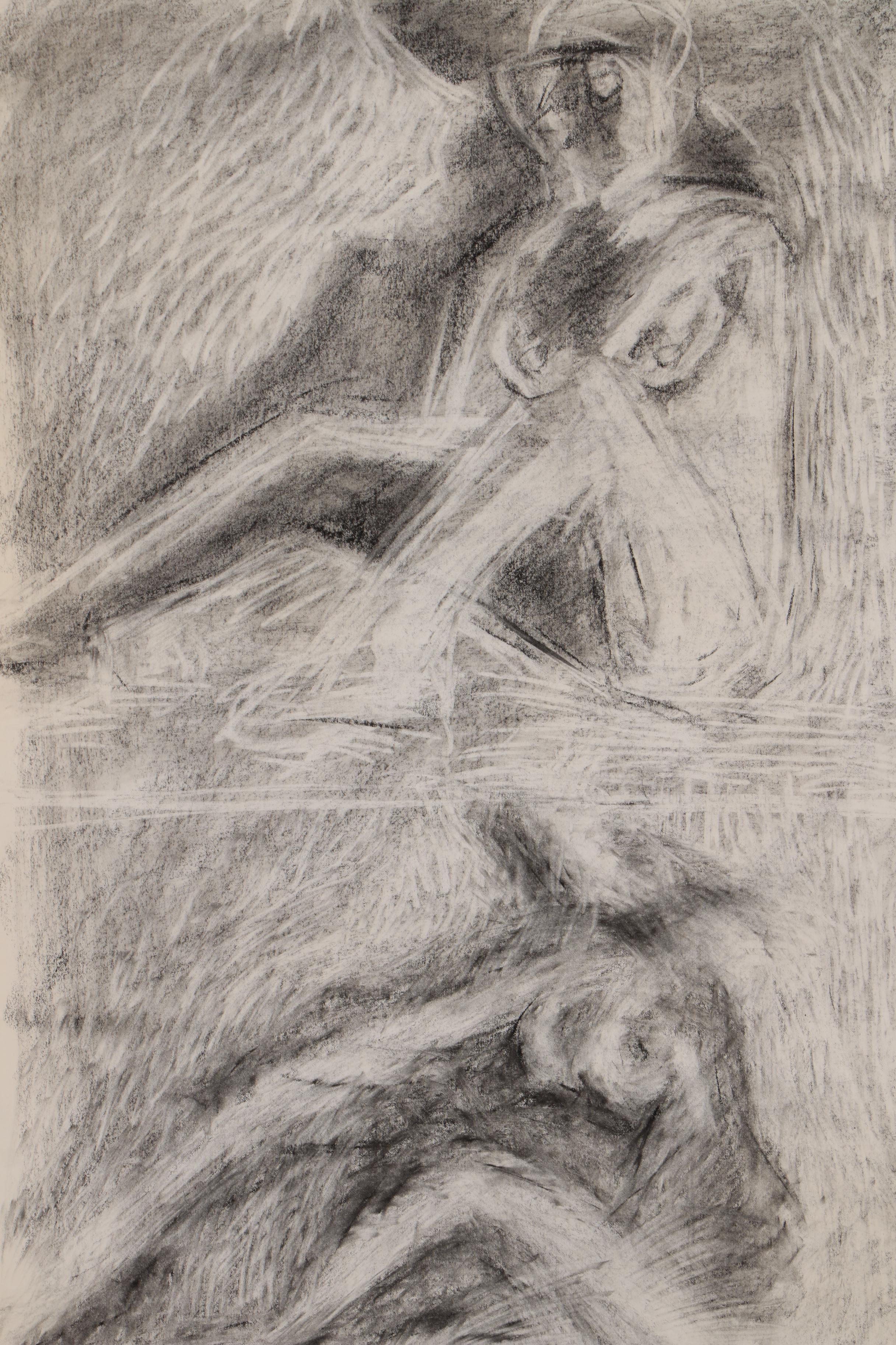 Esther Liu Charcoal Figure Drawings, circa 1979