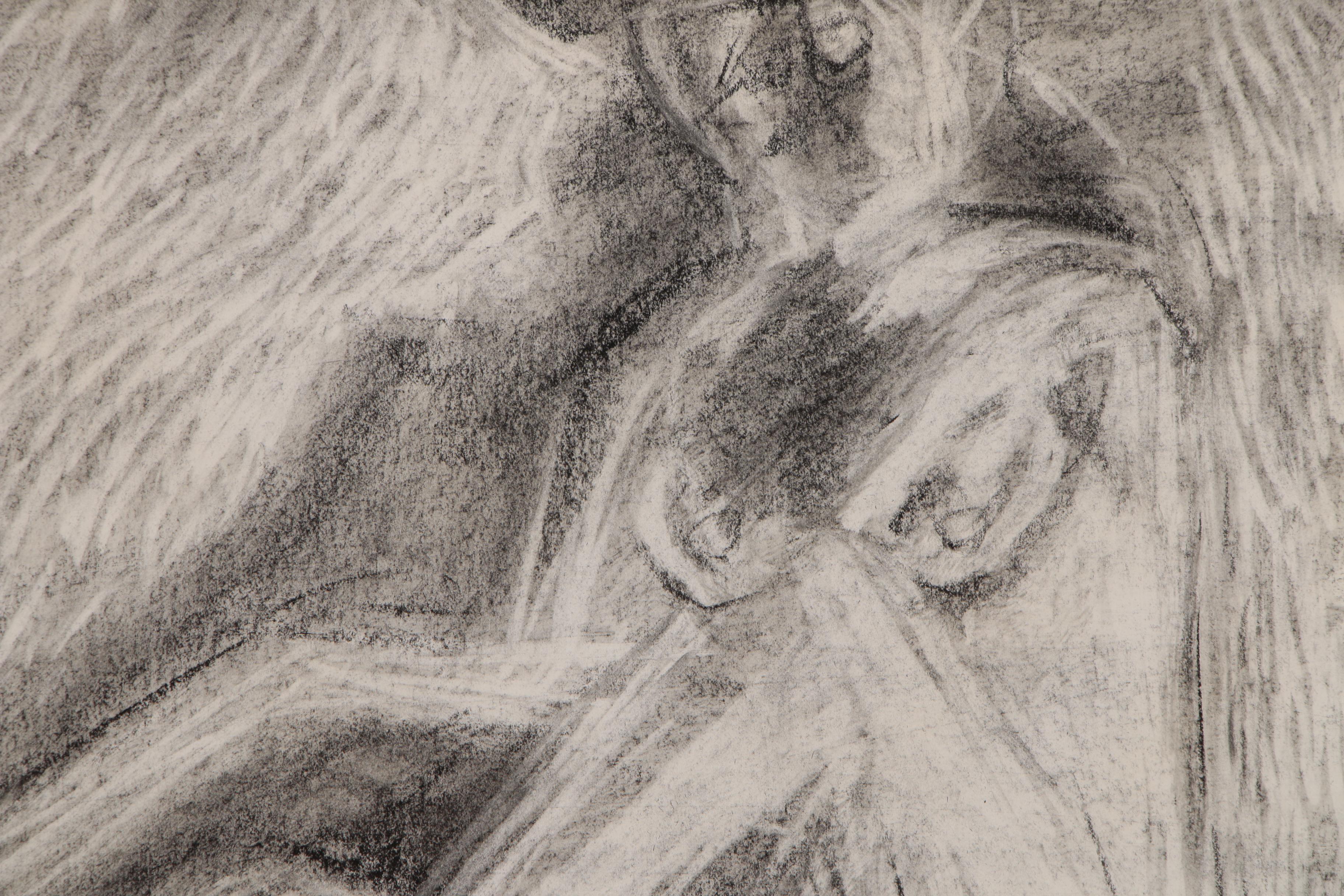 Esther Liu Charcoal Figure Drawings, circa 1979