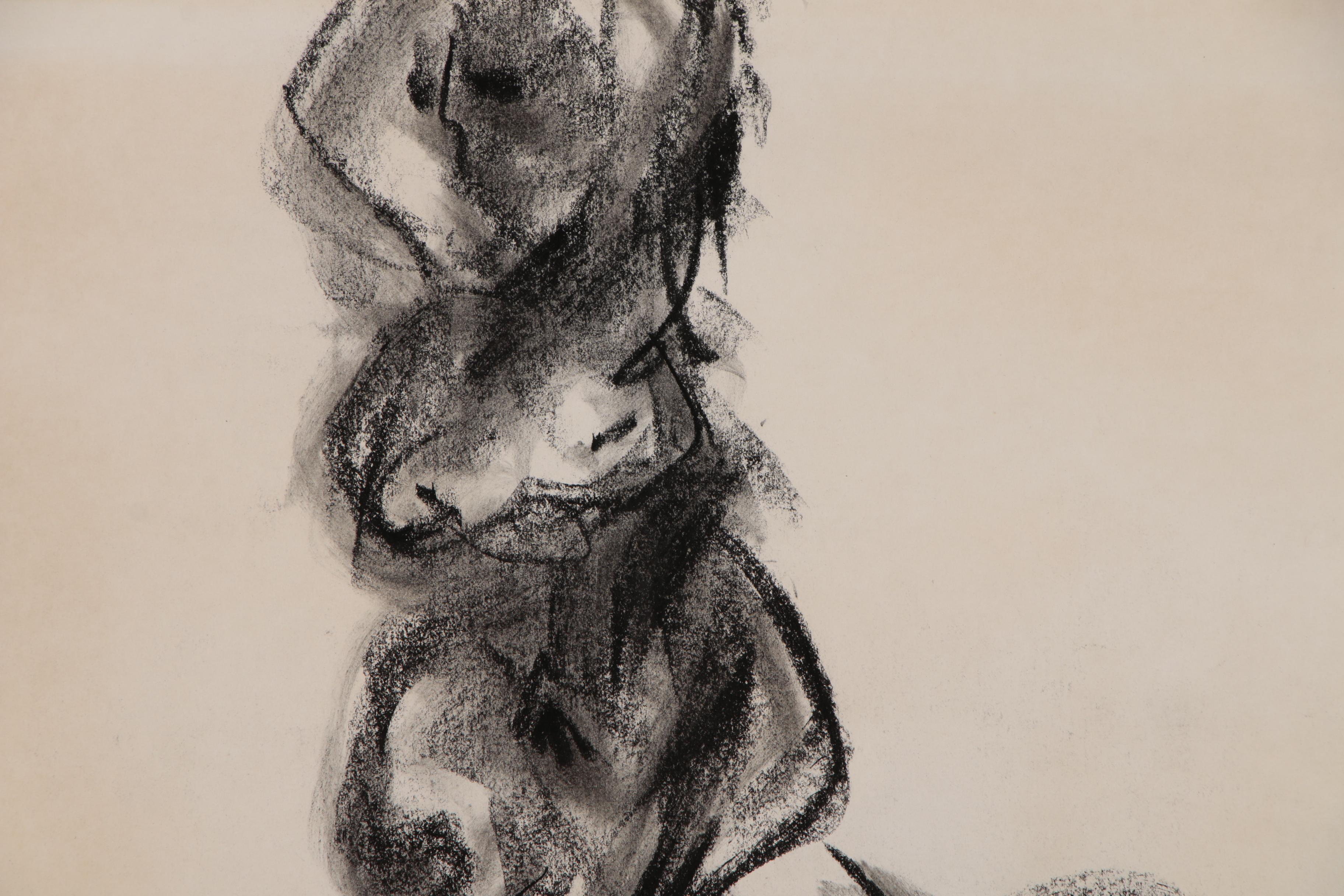 Esther Liu Charcoal Figure Drawings, circa 1979