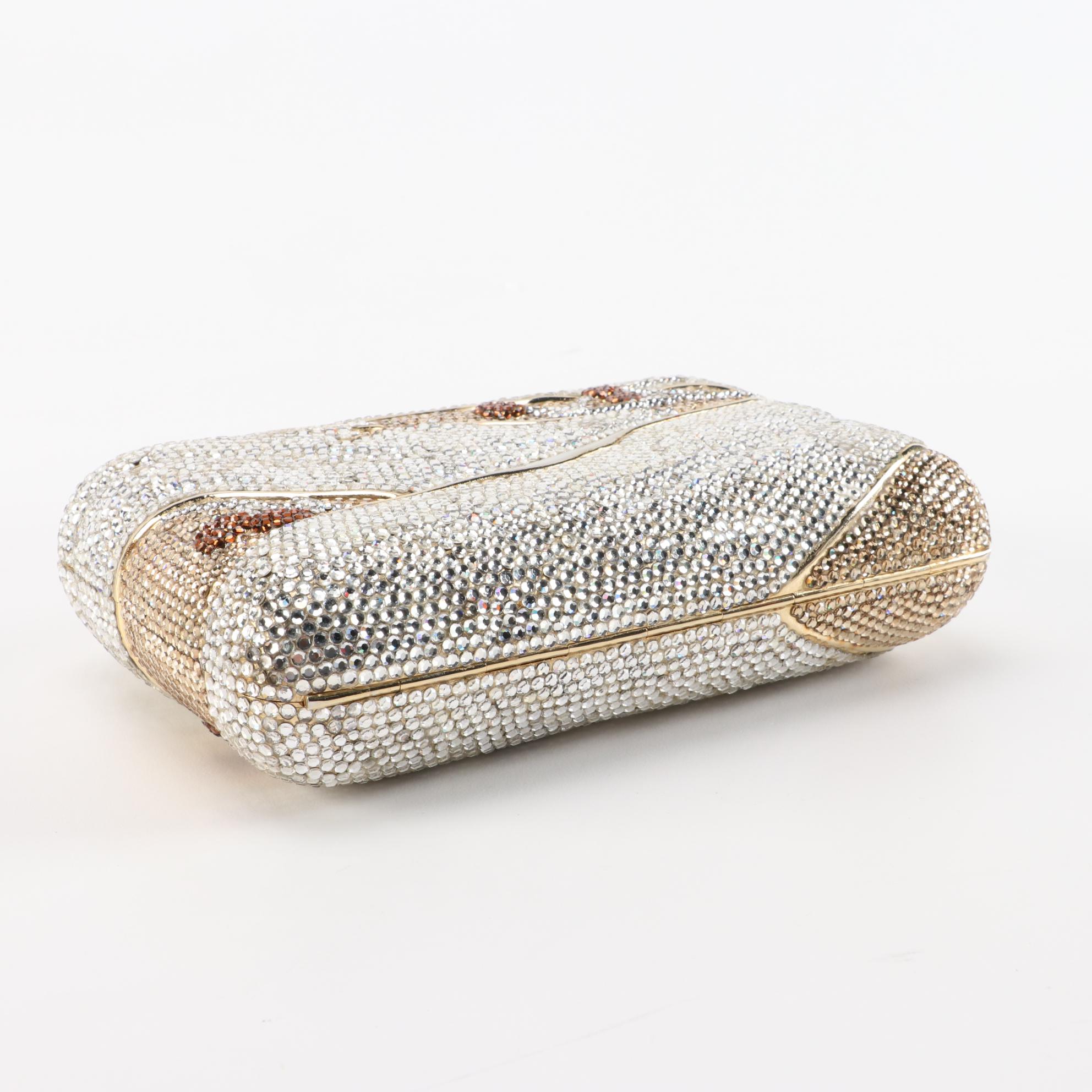 Judith Leiber Crystal Minaudière Evening Bag with Accessories