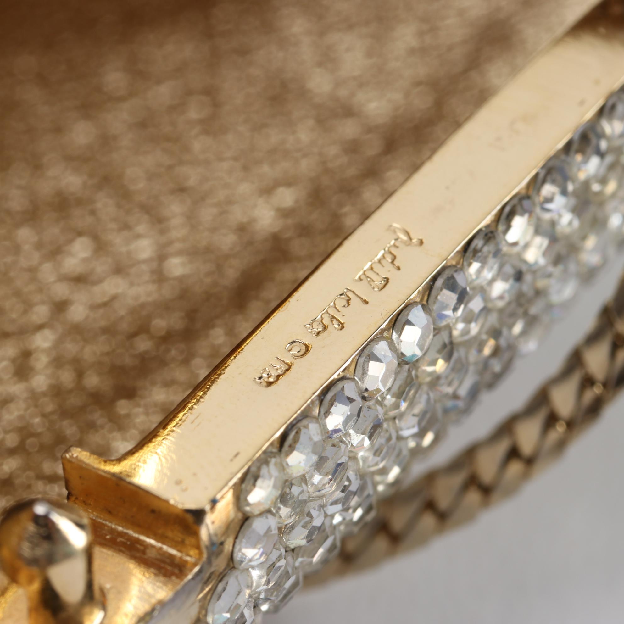 Judith Leiber Crystal Minaudière Evening Bag with Accessories