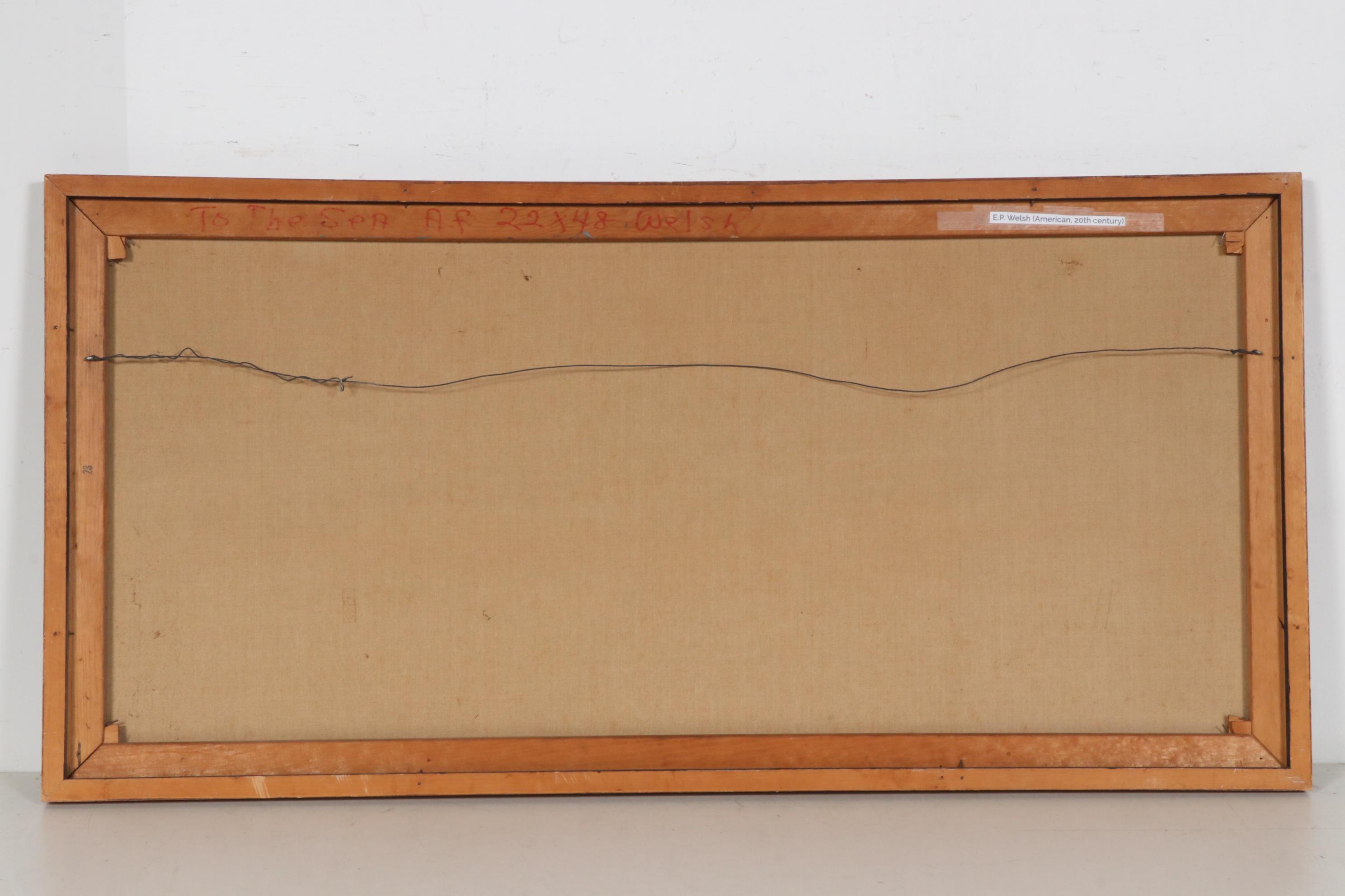 Elizabeth P. Welsh Oil Painting "To the Sea", Mid to Late 20th Century