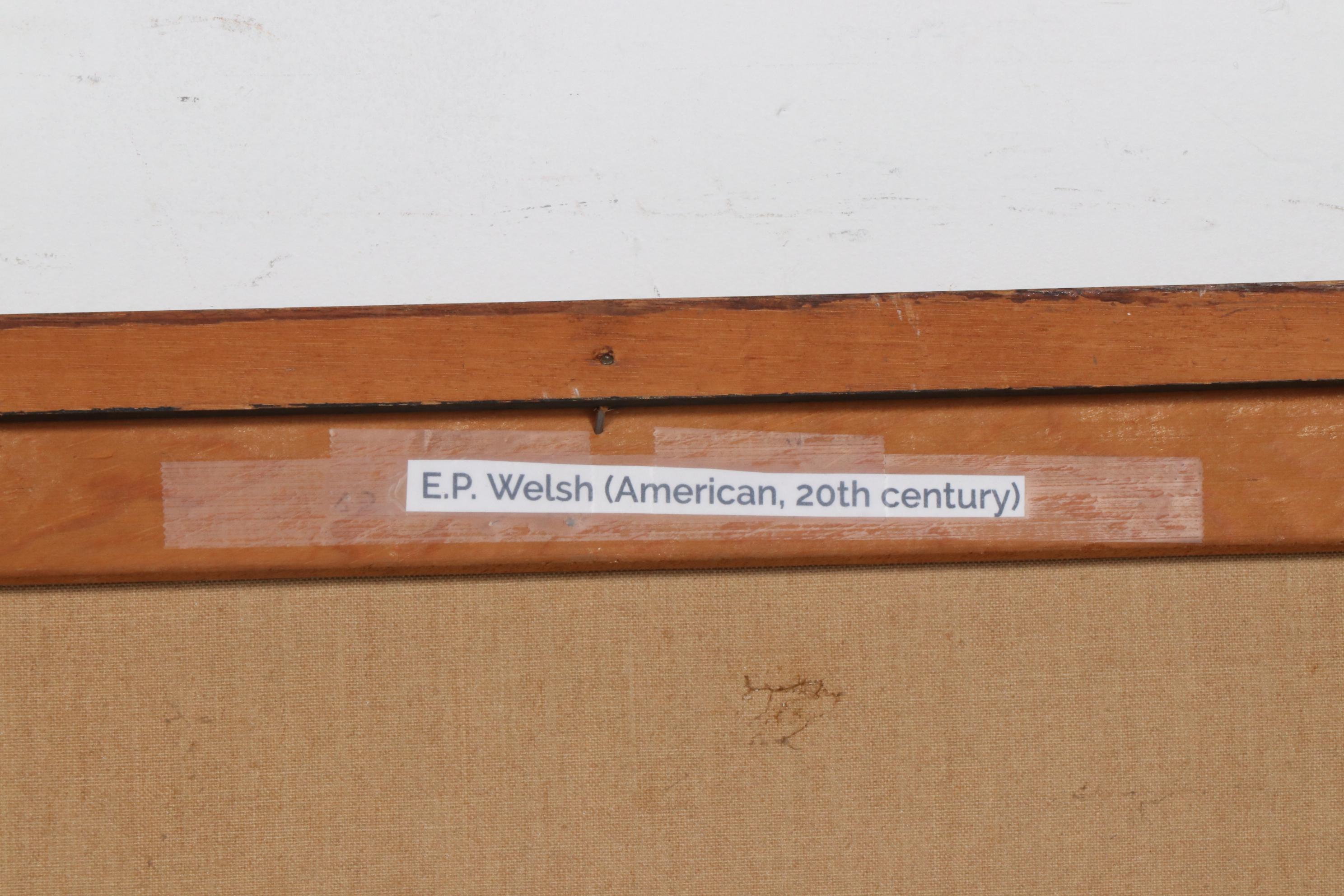 Elizabeth P. Welsh Oil Painting "To the Sea", Mid to Late 20th Century