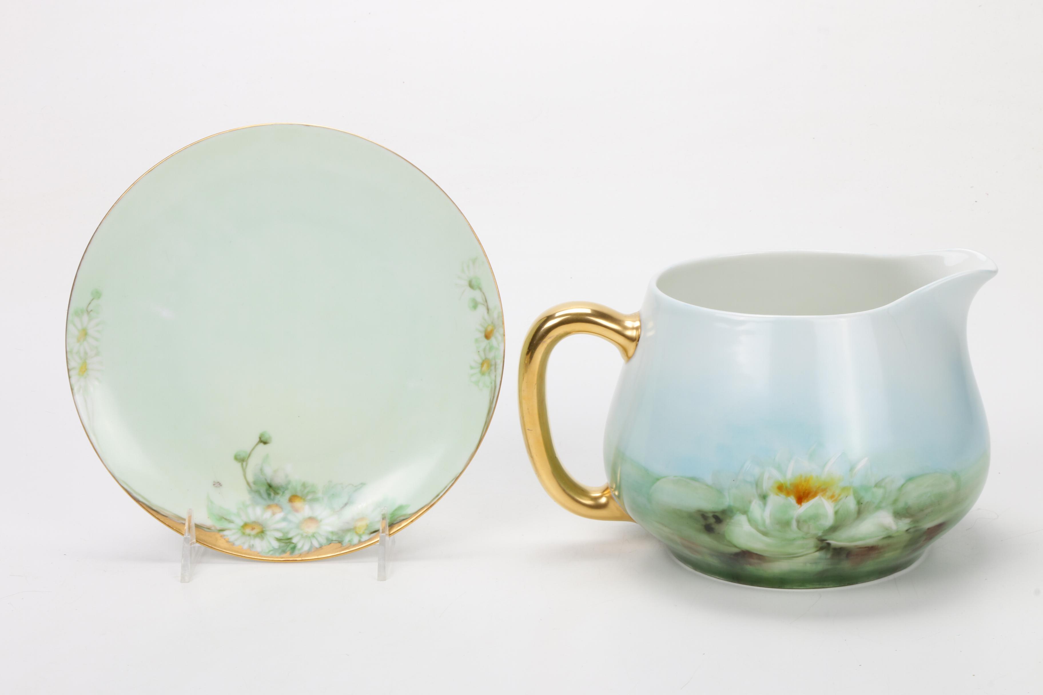Haviland and other Hand-Painted Porcelain Accessories, Early-Mid 20th Century