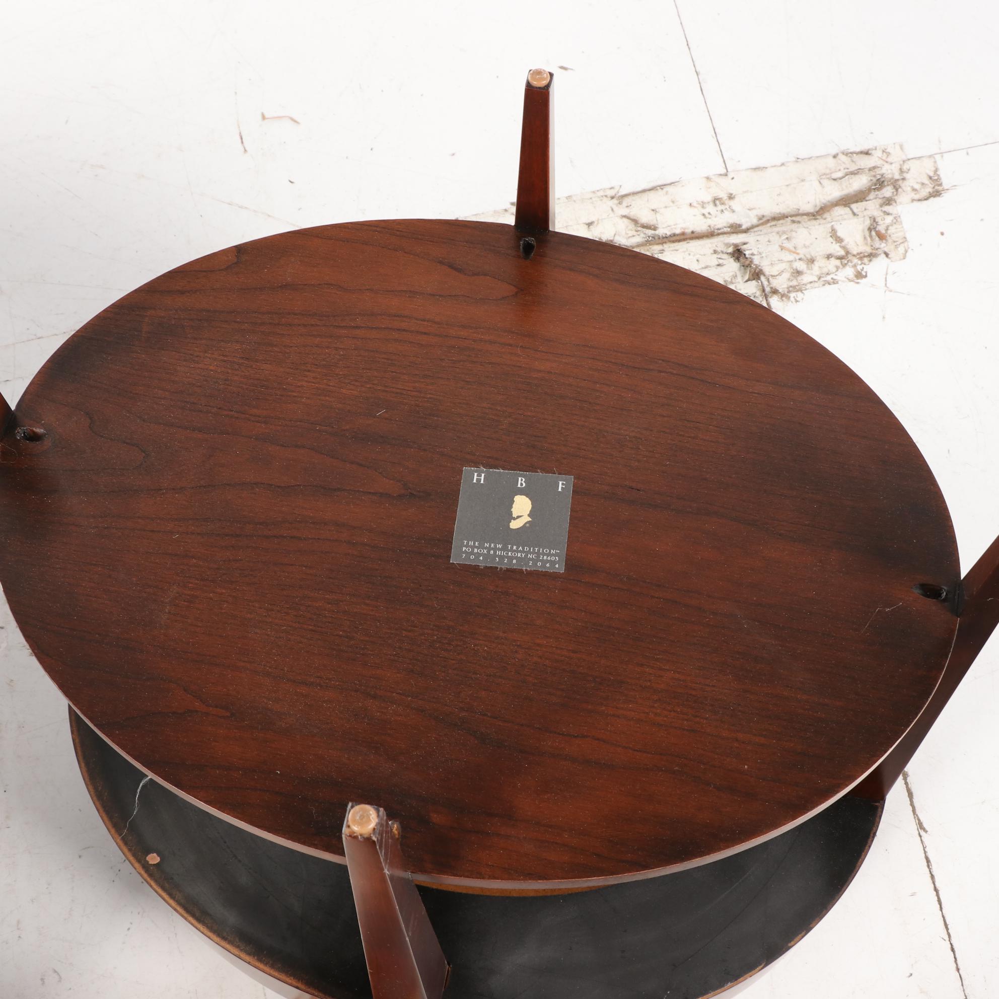 HBF Contemporary Modern Walnut "Catalina" Side Tables