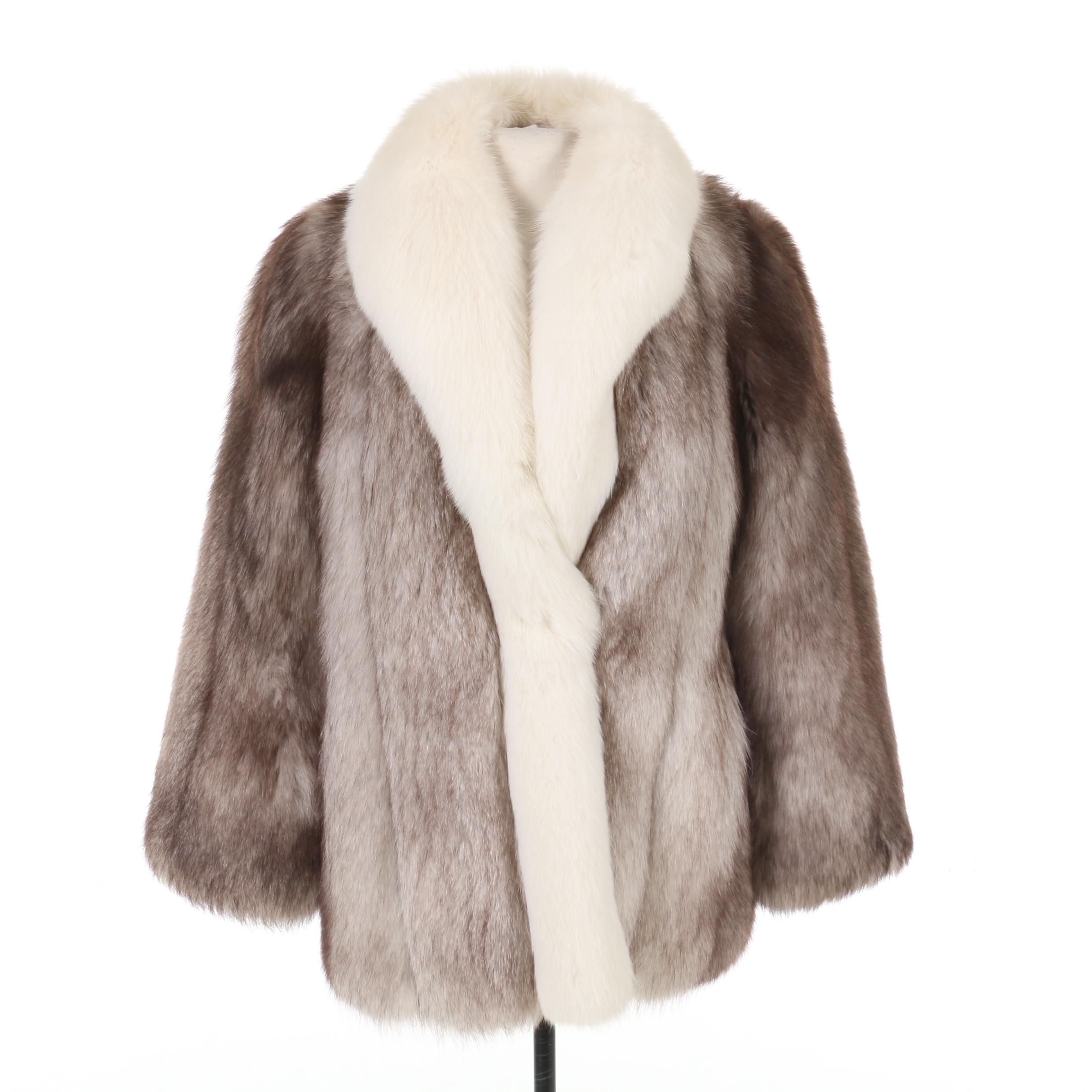 Platinum and Arctic Fox Fur Coat by The Fur Centre
